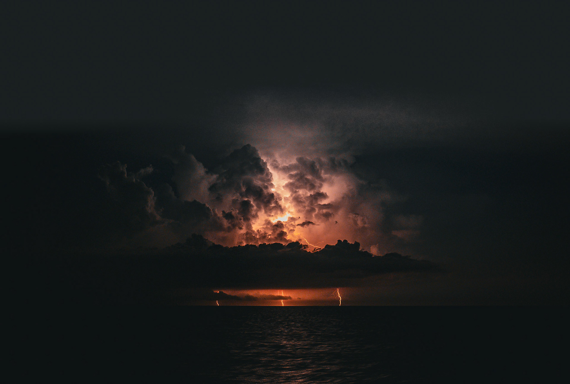 Lightning Strike over the Caribbean 