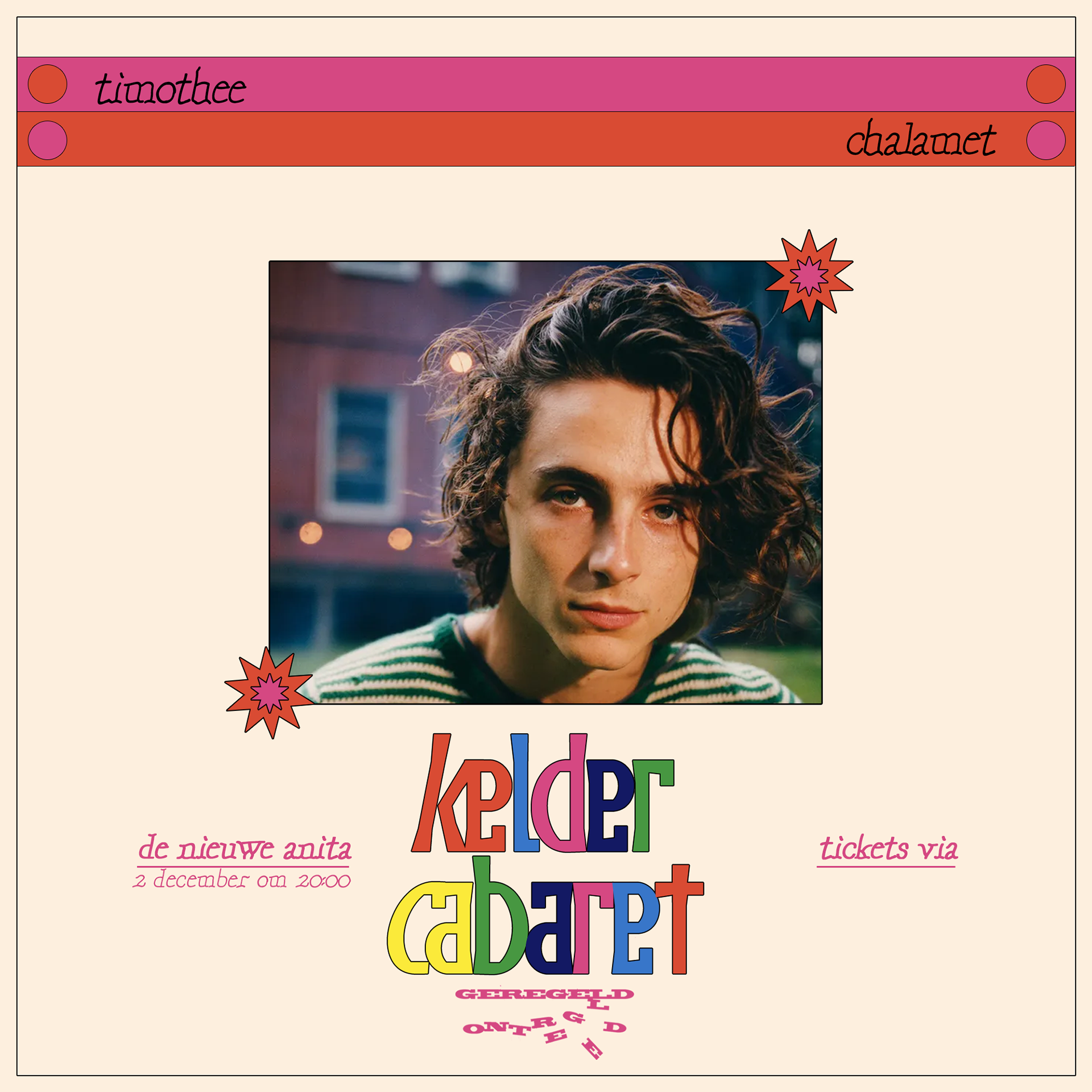 Instagram template for Kelder Cabaret