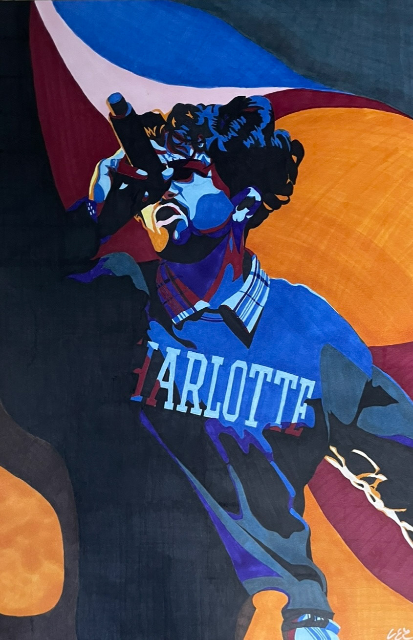 A stylized portrait of the musician Aries (Summer 2022)