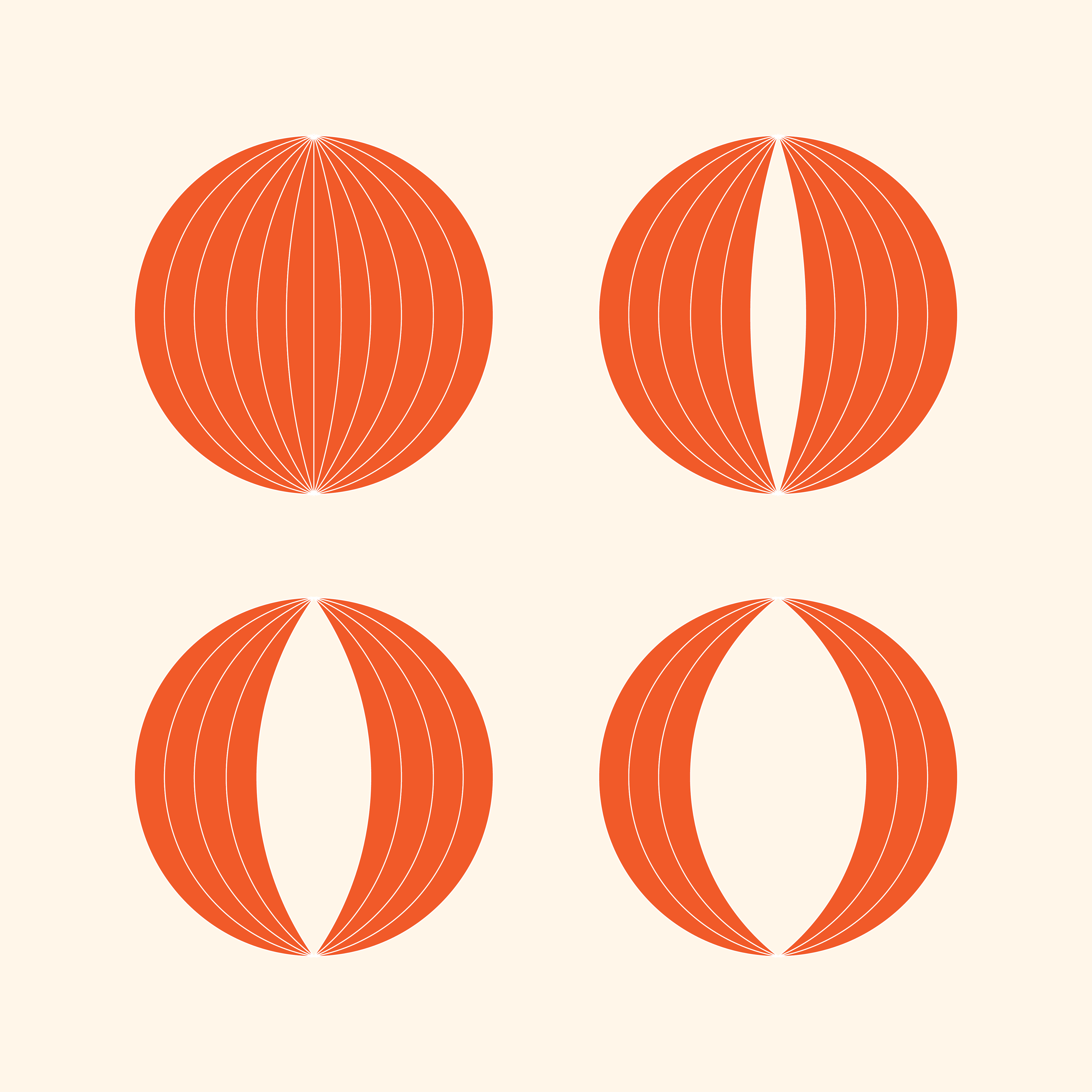 The opening of an orange into O