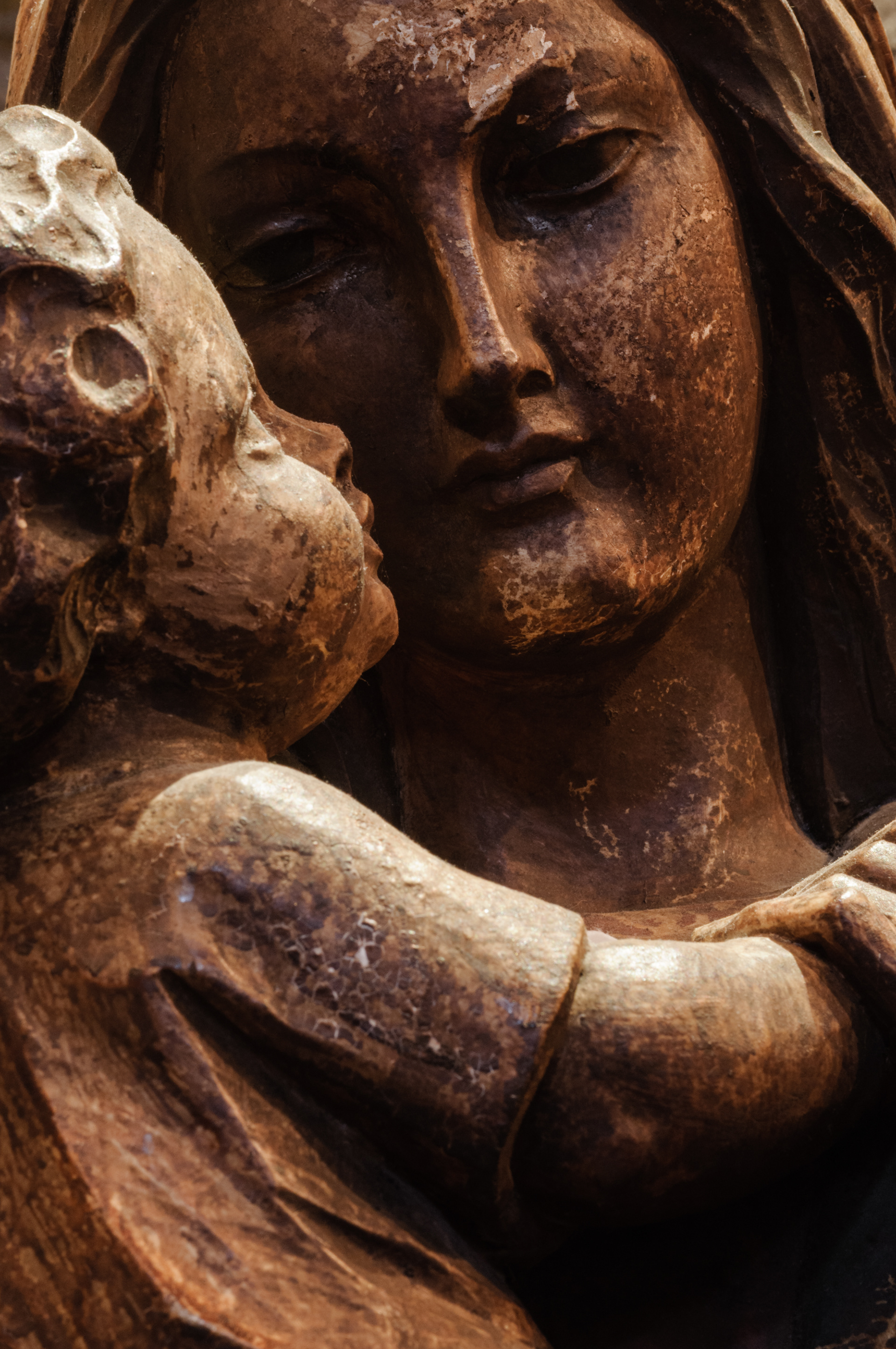 Statue of Mary and the Christ child in the side chapel, Saint Jude the Apostle Catholic Church, Atlanta Georgia