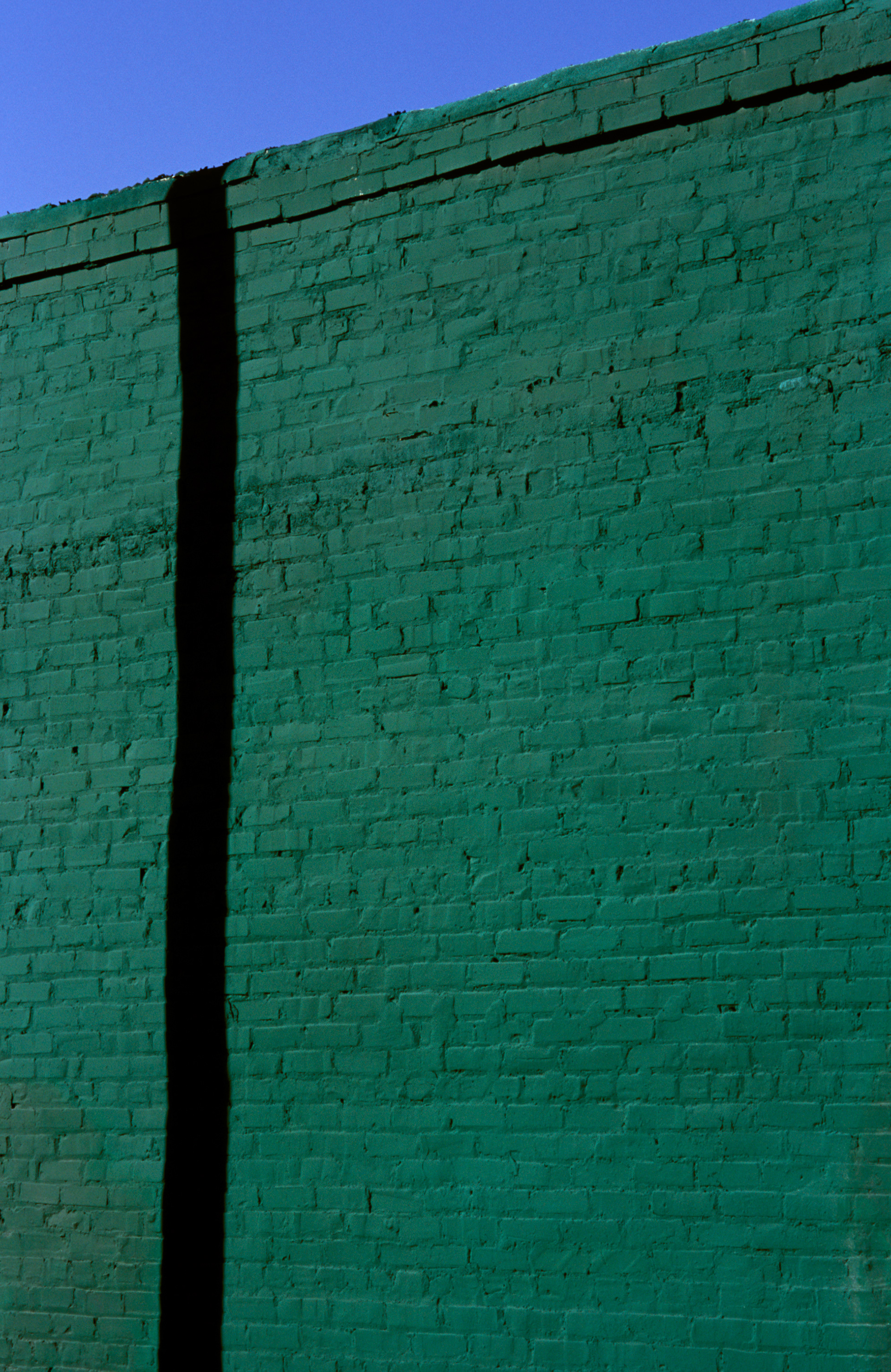 Green Wall with Vertical Shadow, Atlanta Georgia