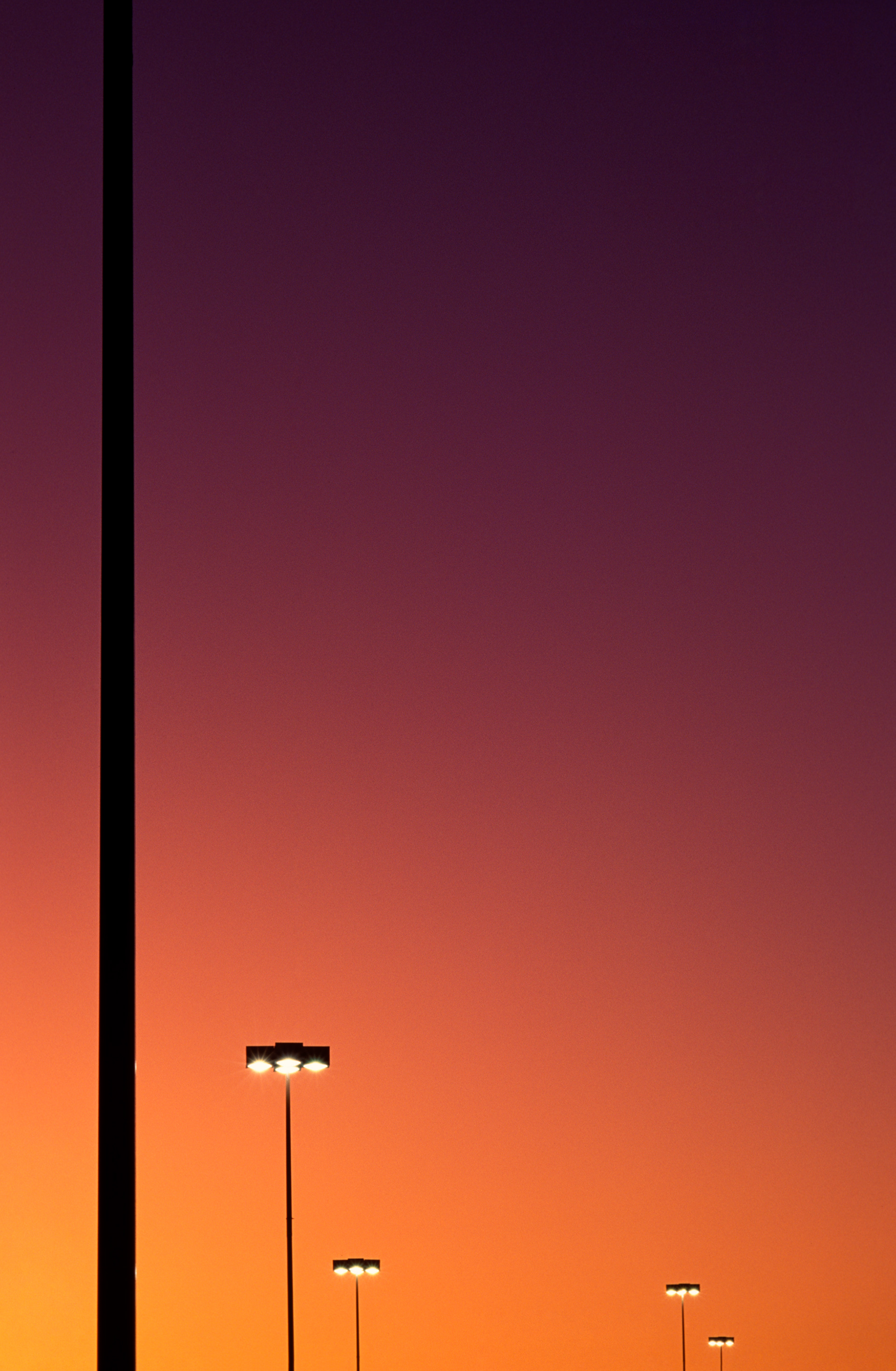 View across the parking lot at sunset, Georgia Square Mall, Athens Georgia