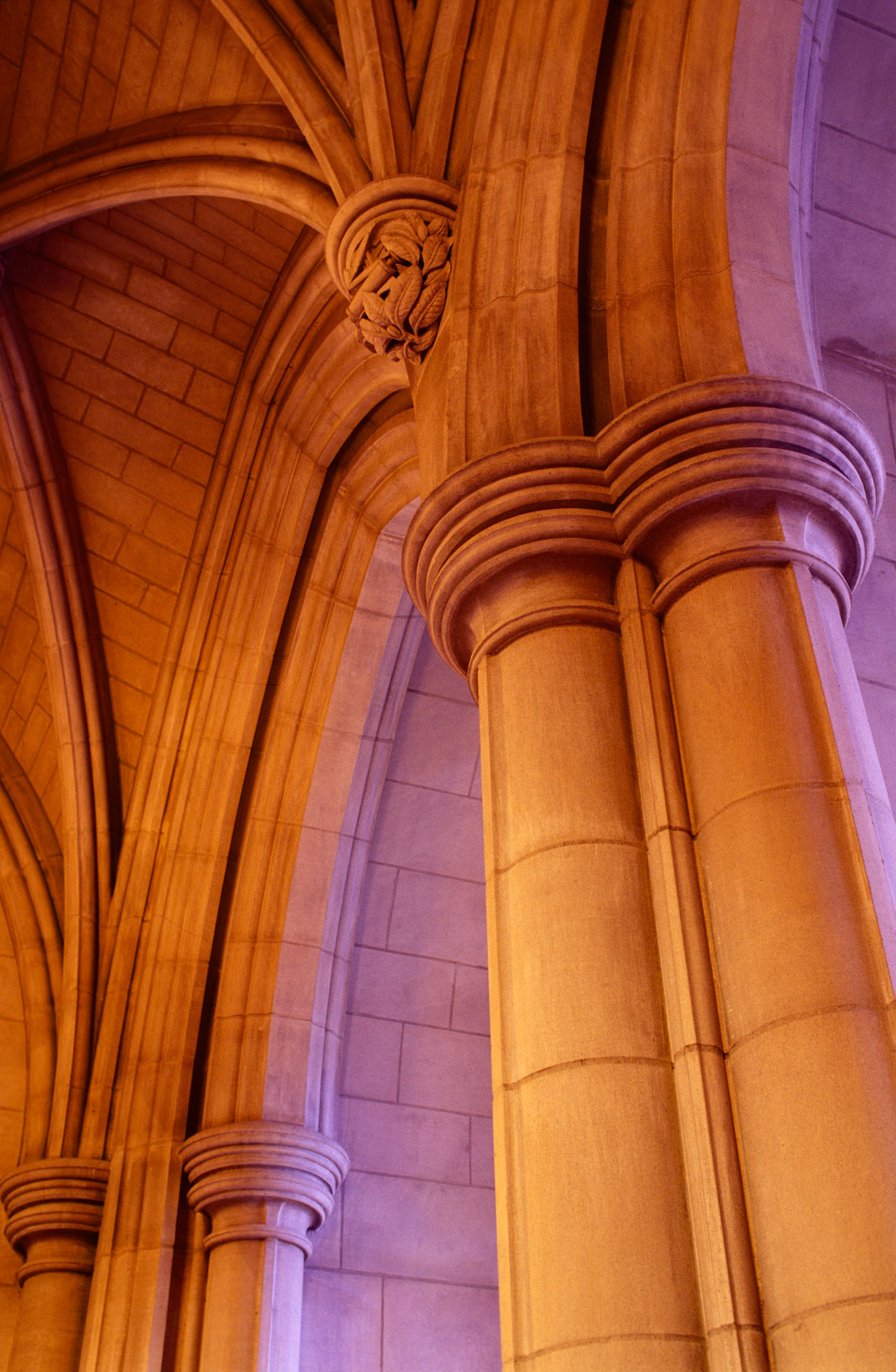 Piers and Vaulting of the South Aisle, Washington National Cathedral, Washington DC 1993