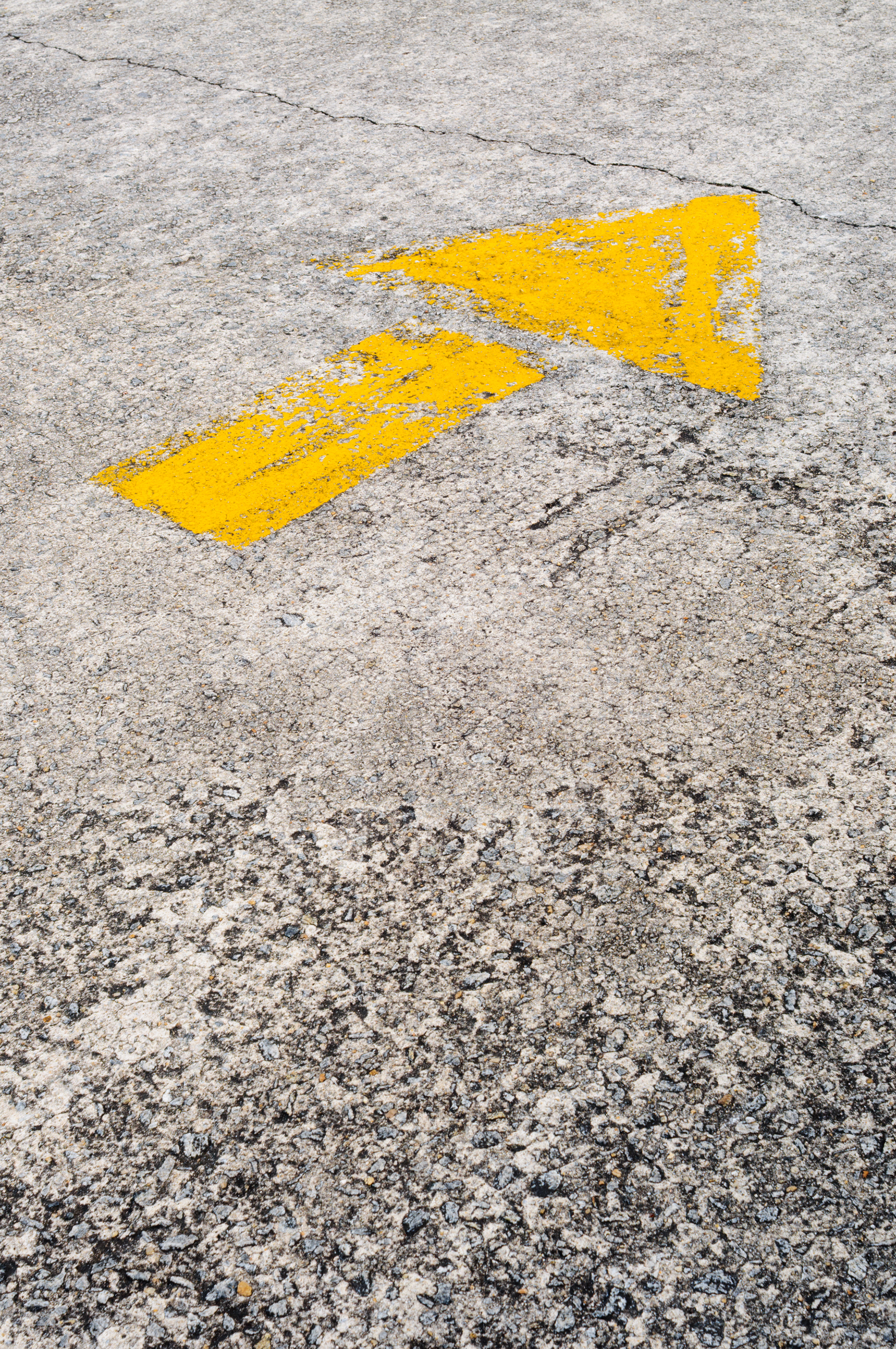 Directional Arrow on Distressed Concrete, Atlanta Georgia
