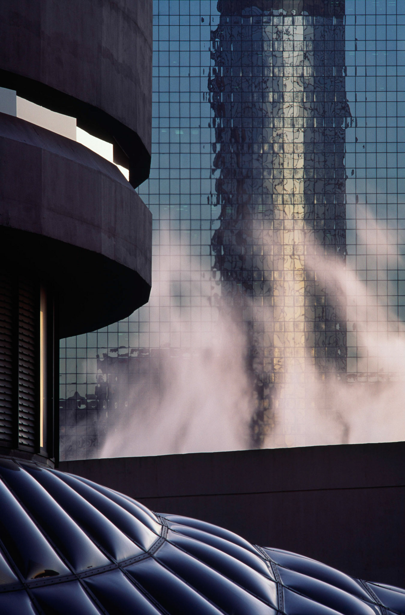 Exterior with Reflections, Westin Peachtree Plaza, Atlanta Georgia 1993