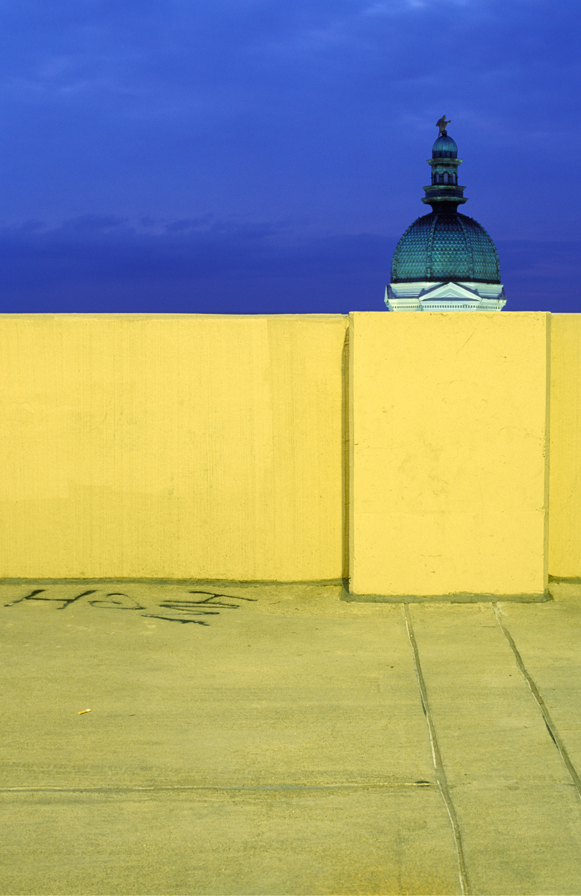 City Hall from Parking Deck at Twilight (I heart MH), Athens Georgia