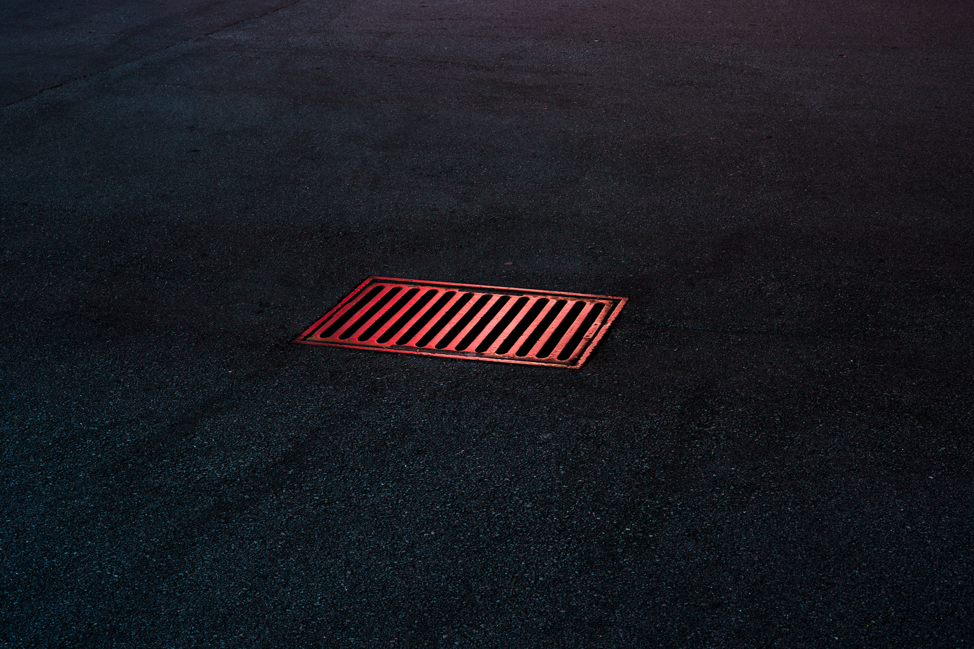 Sewer Grate at Night, Atlanta Georgia