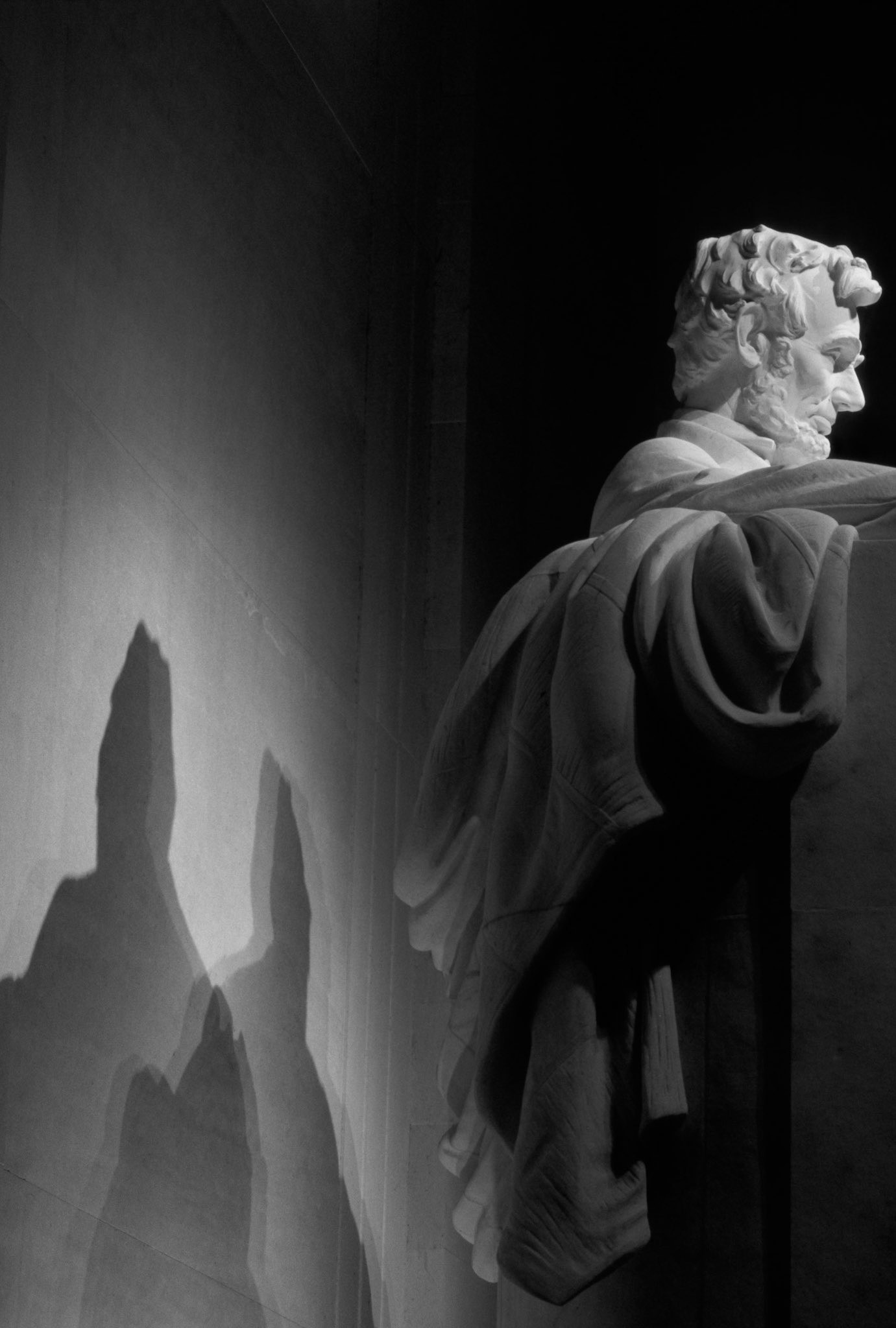 Lincoln and Shadow, Lincoln Memorial, Washington DC 2007