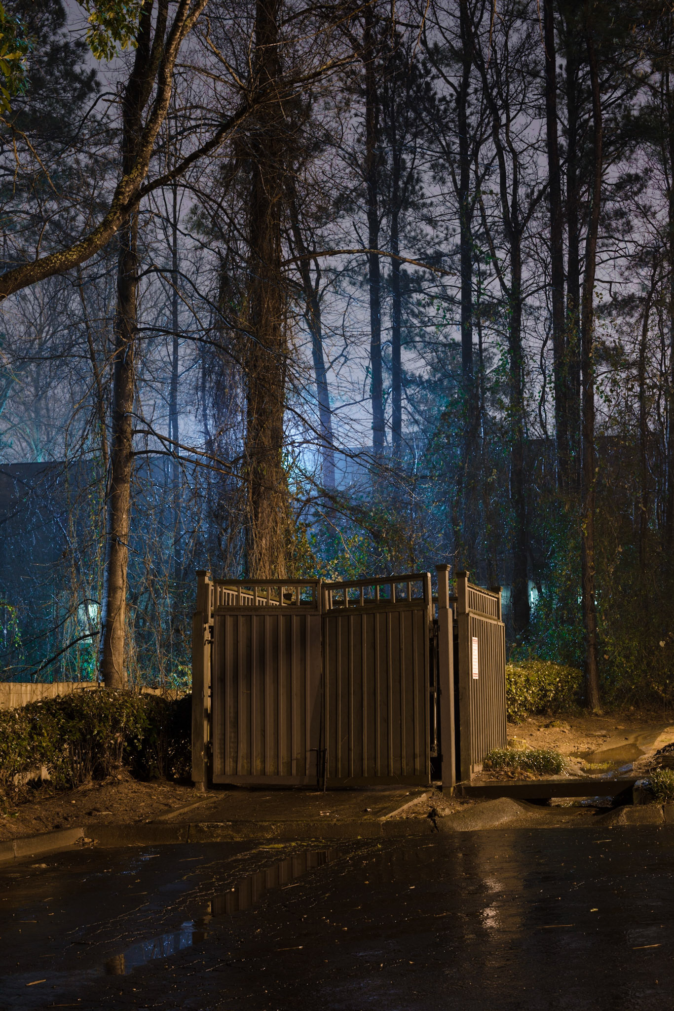 Dumpster Enclosure on a Winter Night, Atlanta Georgia, 2013