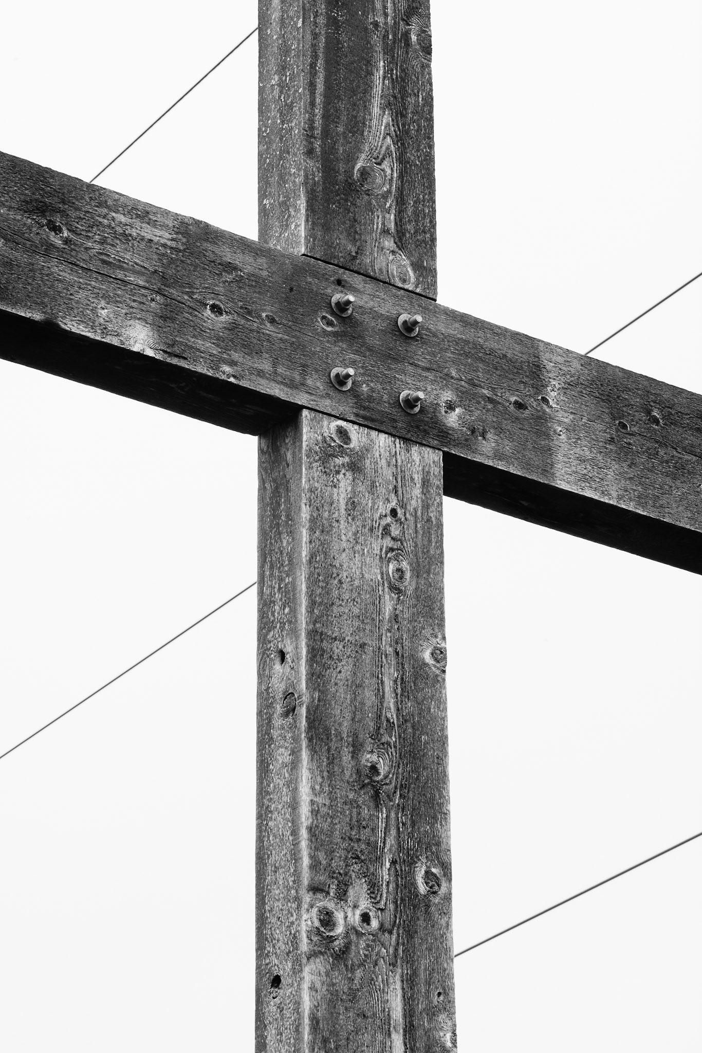 Wooden Cross with Power Lines, Atlanta Georgia 2013