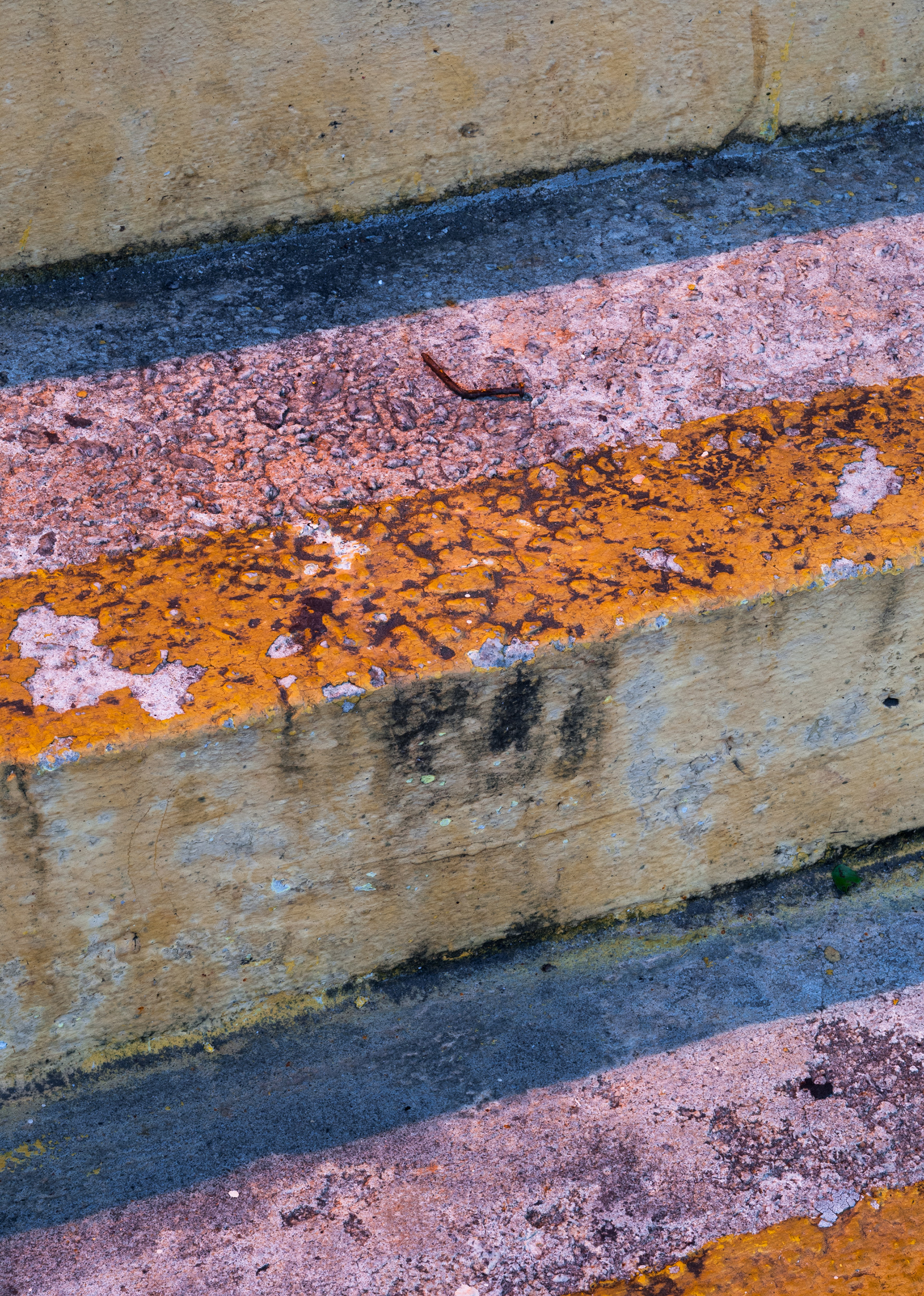 Weathered Steps with Bent Nail at Twilight, Atlanta Georgia