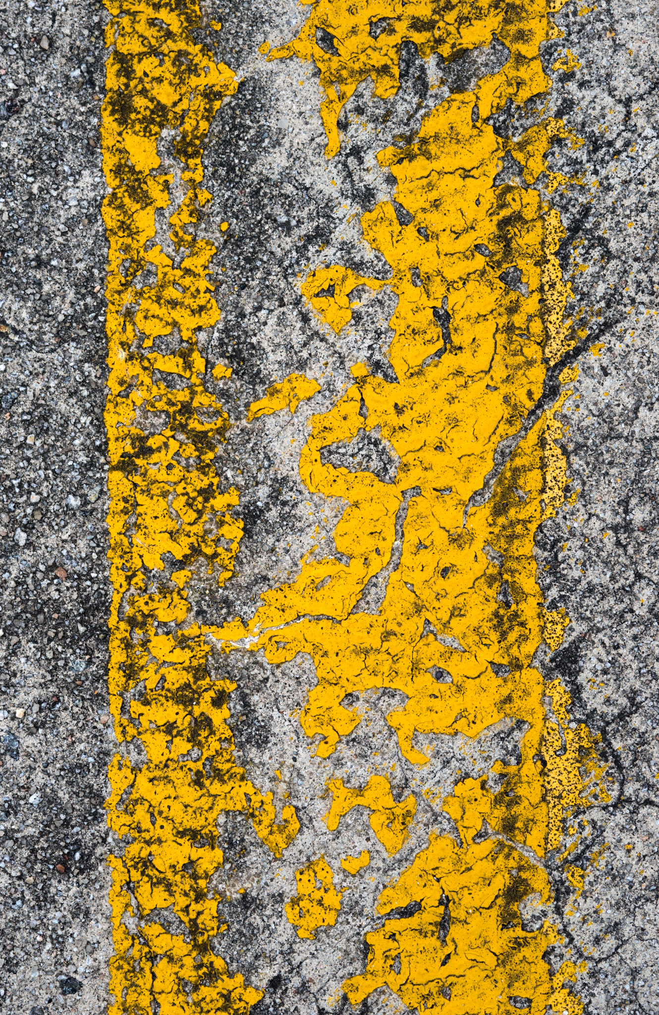 Parking stripe (yellow islands), Atlanta Georgia 2013