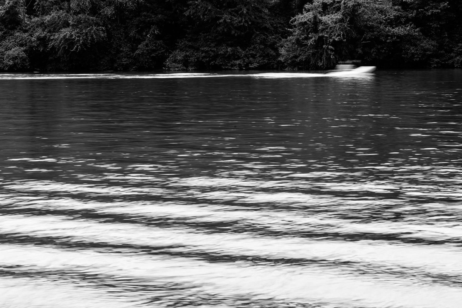 Passing Boat, Chattahoochee River, Atlanta Georgia