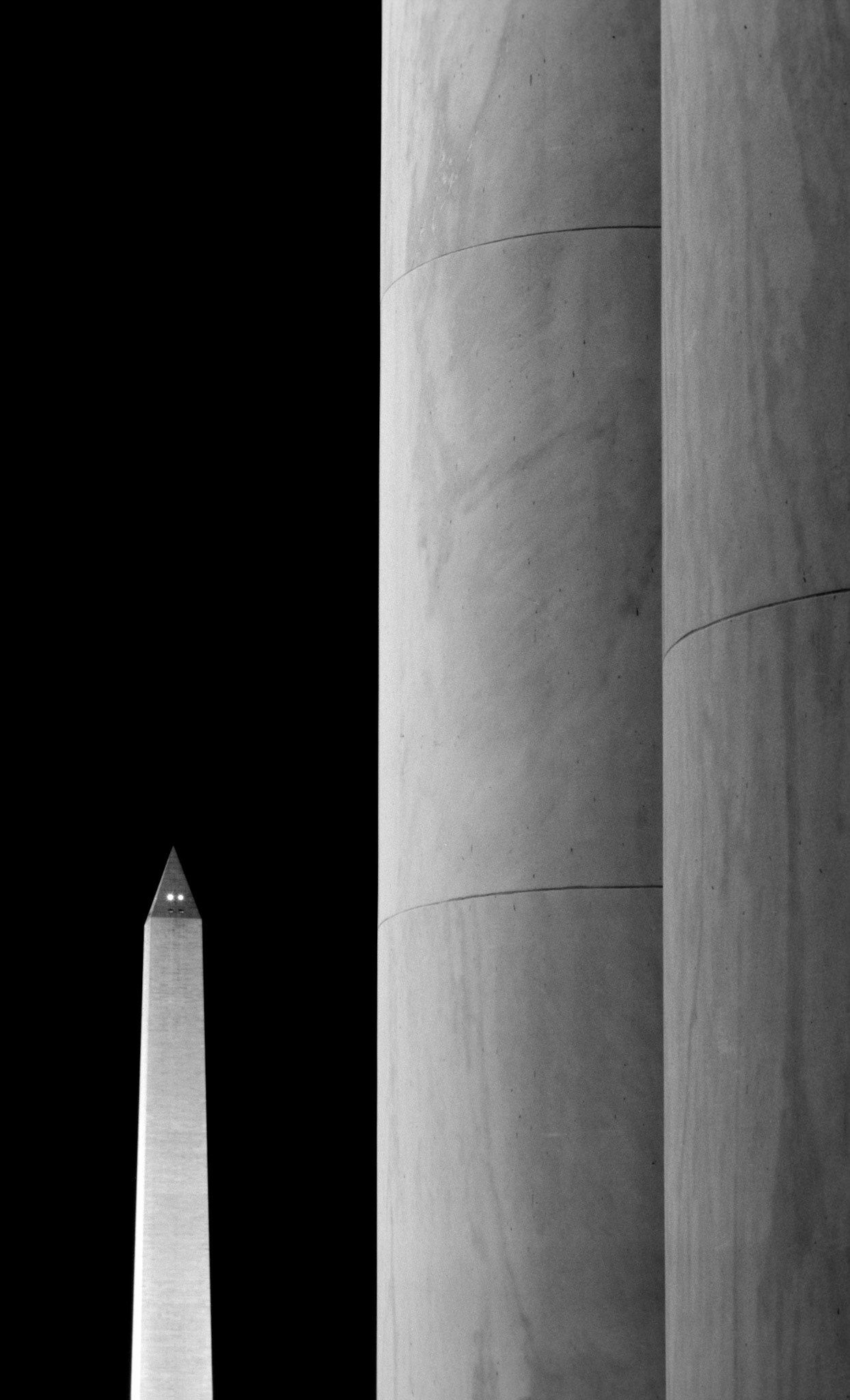 The Washington Monument viewed from the Jefferson Memorial, Washington DC 2007