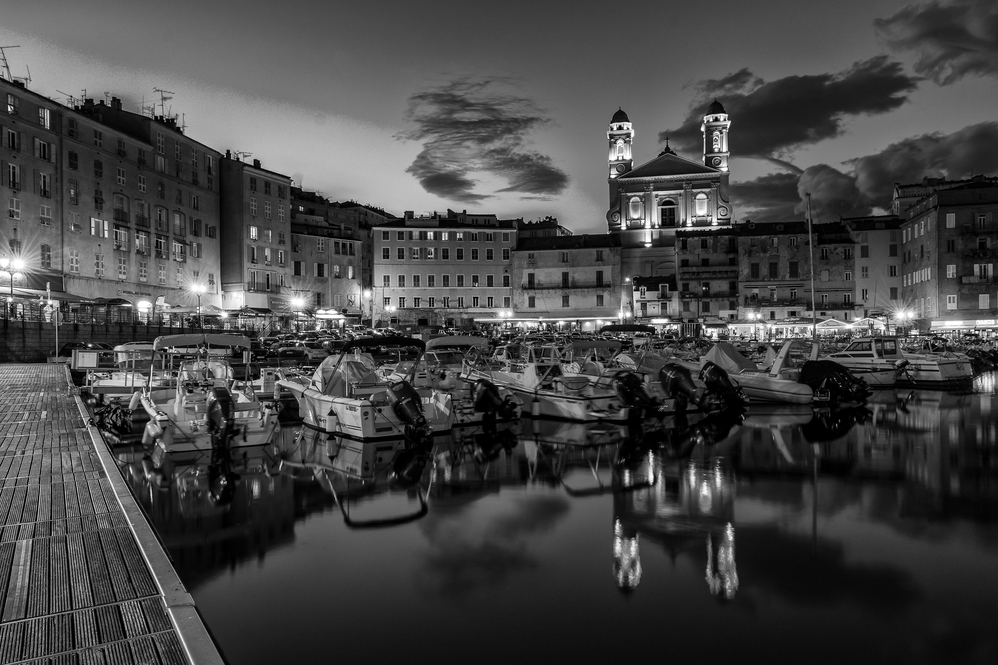 Vieux port de Bastia à l'heure bleue - Corse
