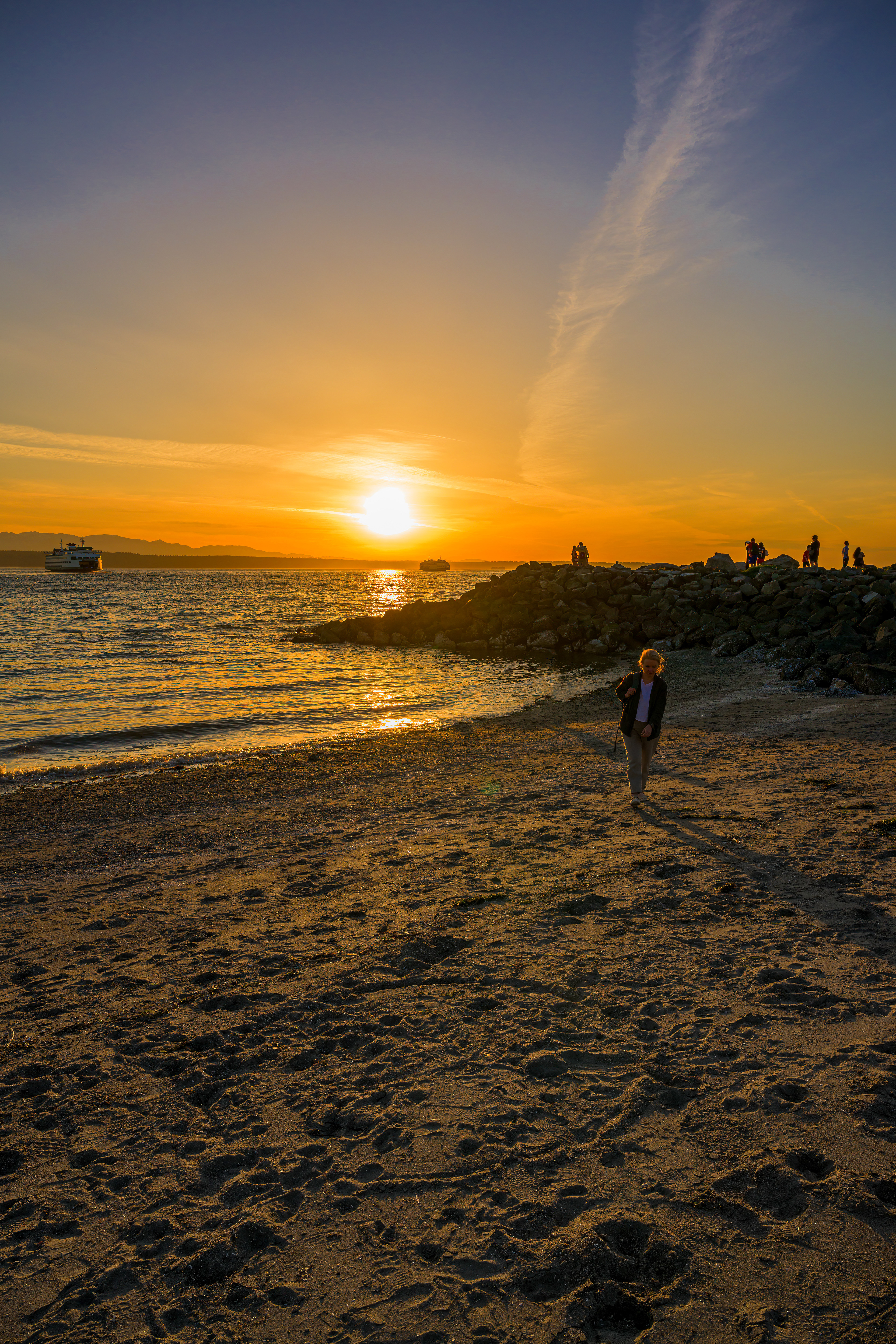 Edmonds beach at sunset