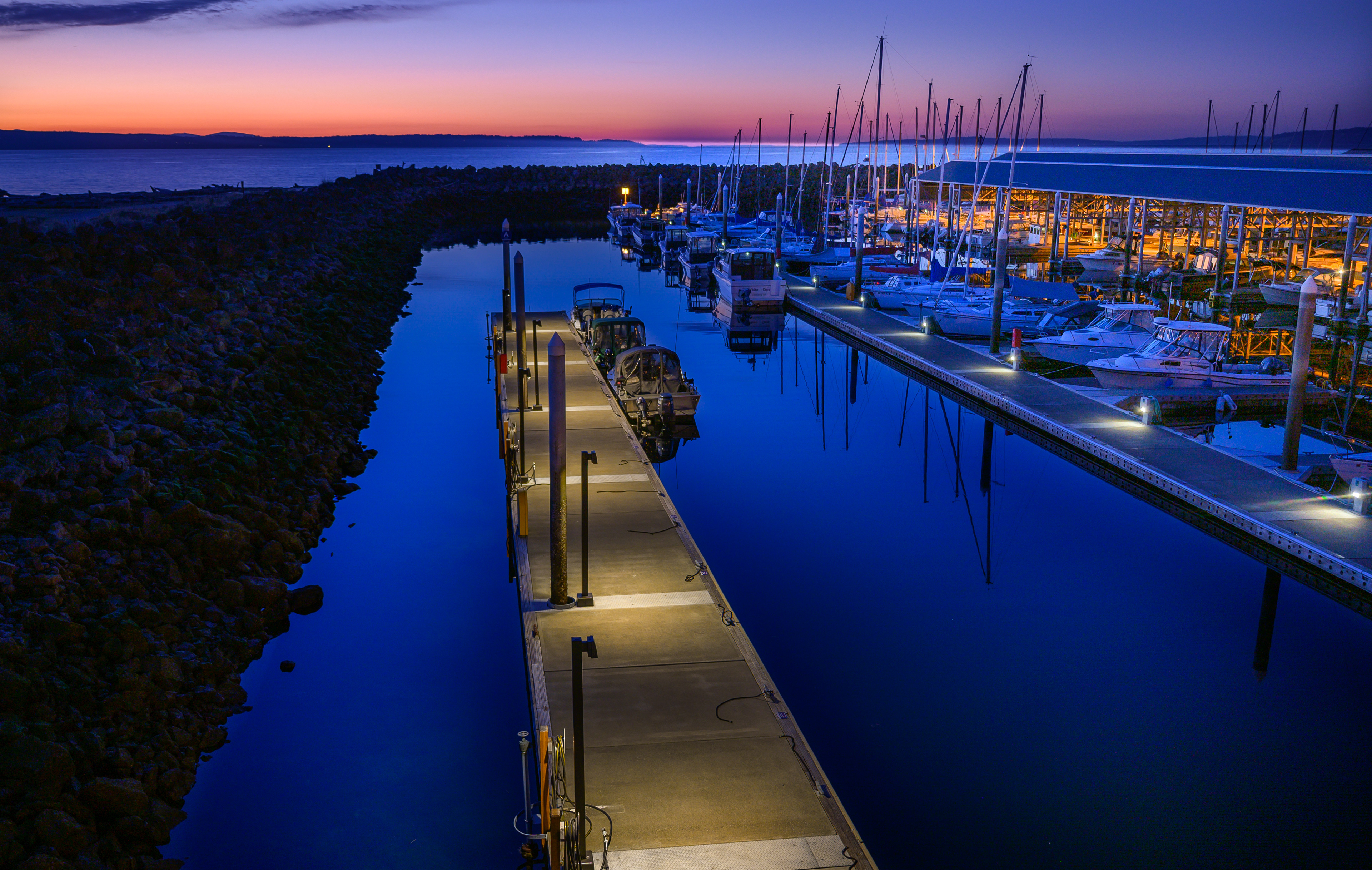 Dusk at the Marina