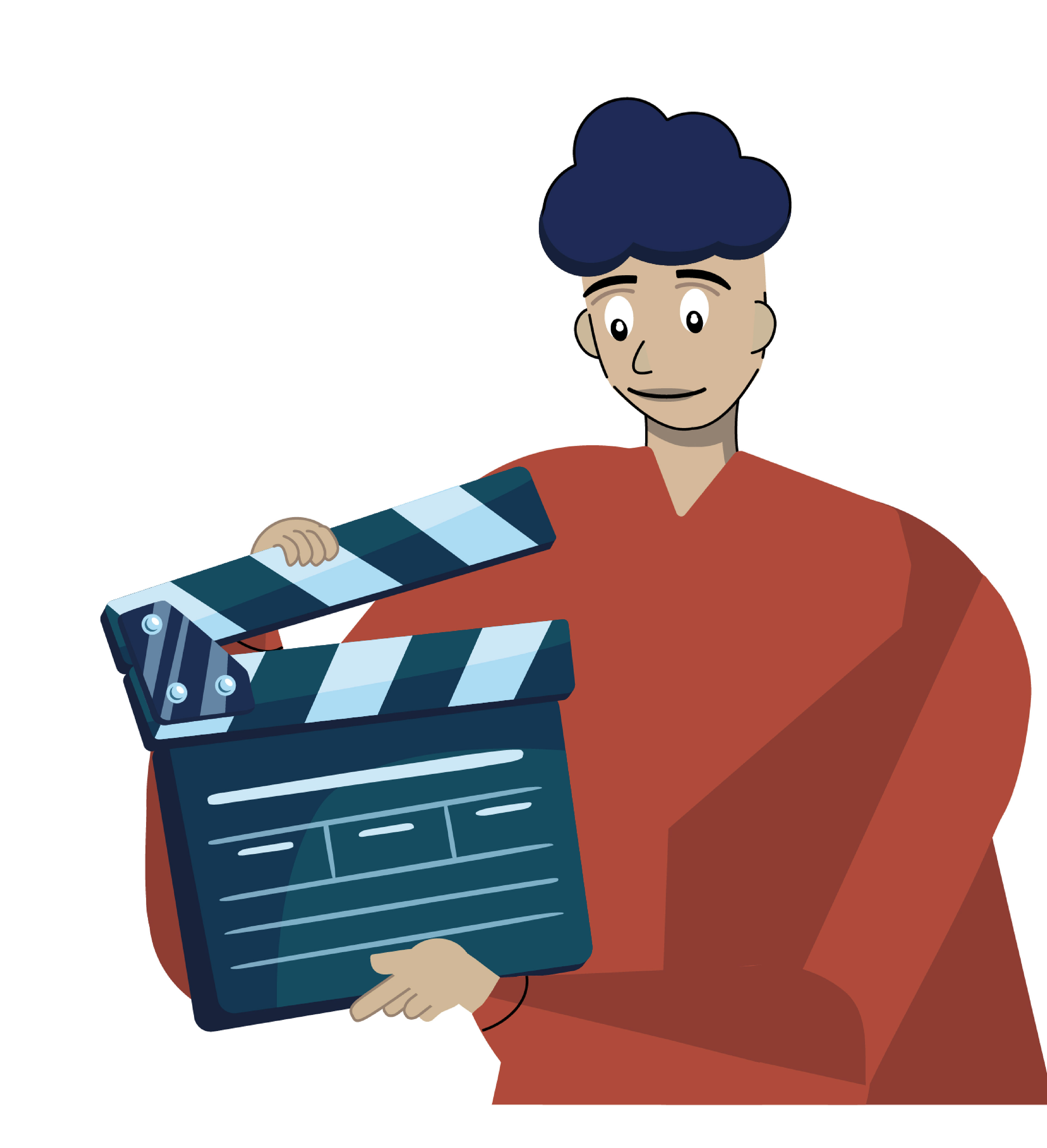 Non-binary character made for an app teaching users how to create content on TikTok. Made in Adobe Illustrator.