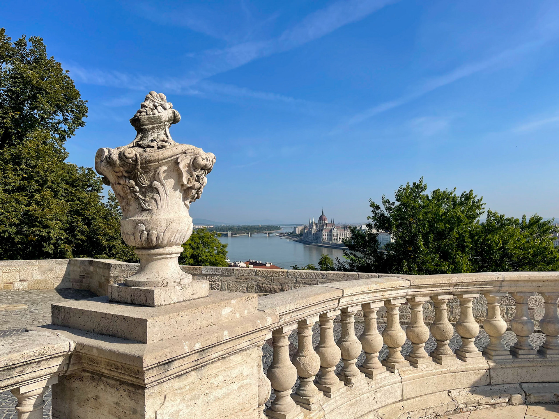 Palace view of the Danube and Parliament, Budapest