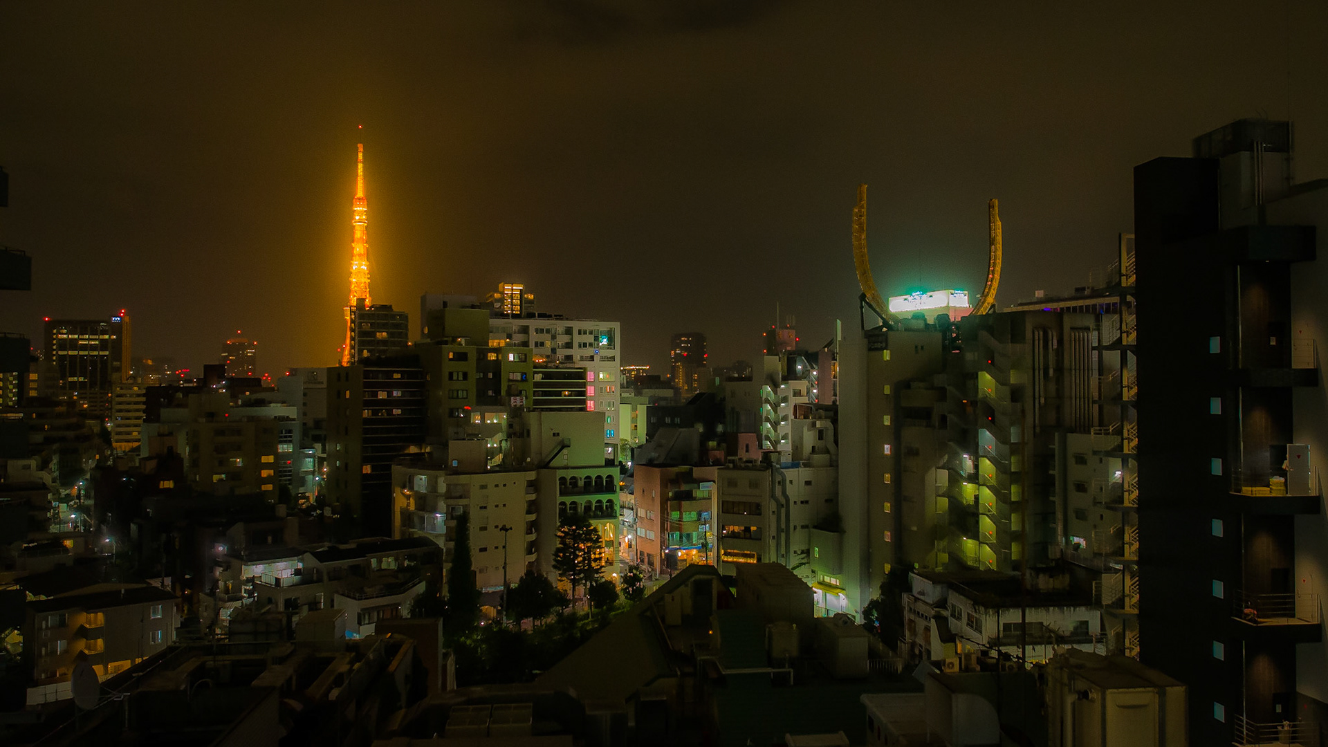 Minato at night, Tokyo Japan