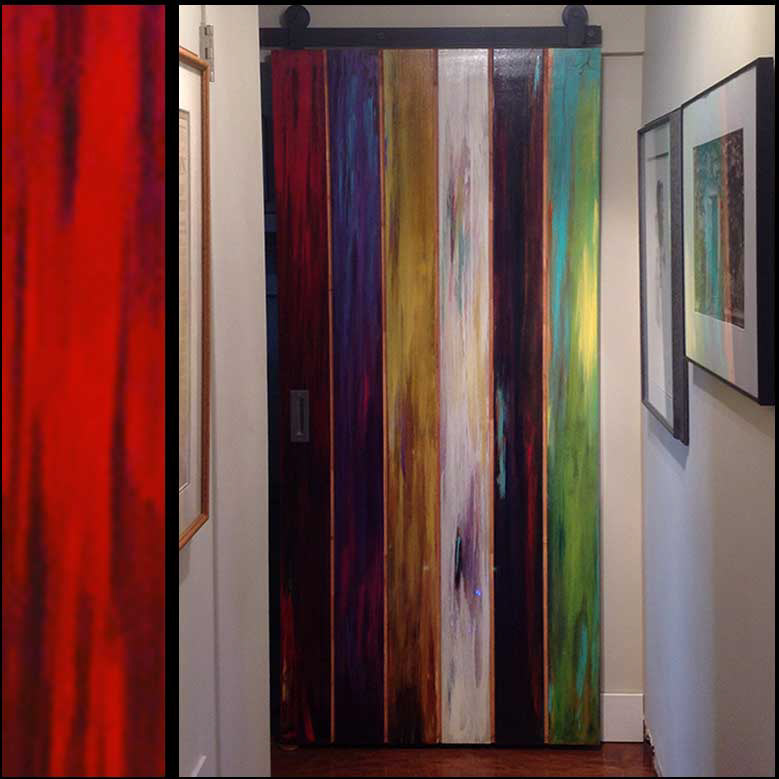 Modern painted barn door