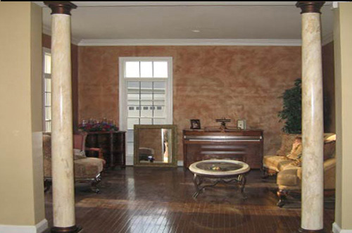 painted columns faux marble