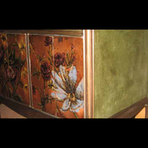 Metal leaf cabinet