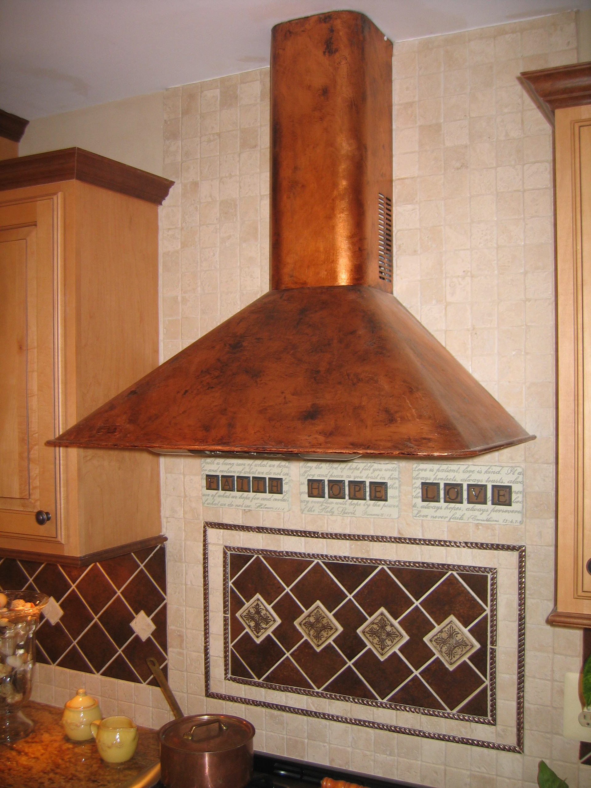 Copper Leafed Range Hood
