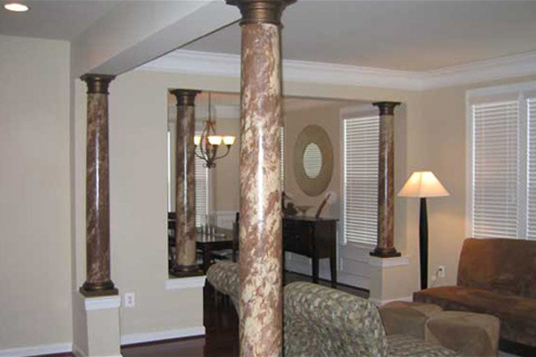 Columns in Venetian Plaster