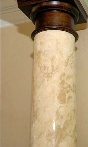 plaster column close up