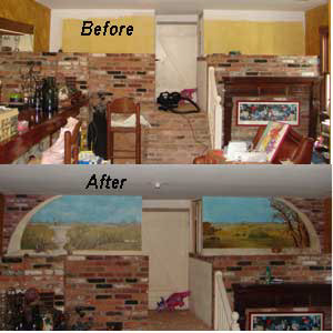 Faux Window Mural