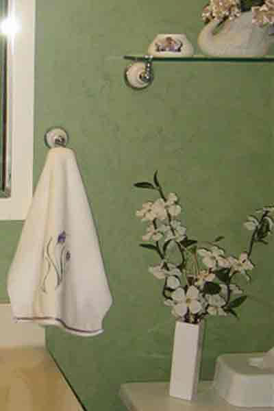 Green Venetian Plaster Bath