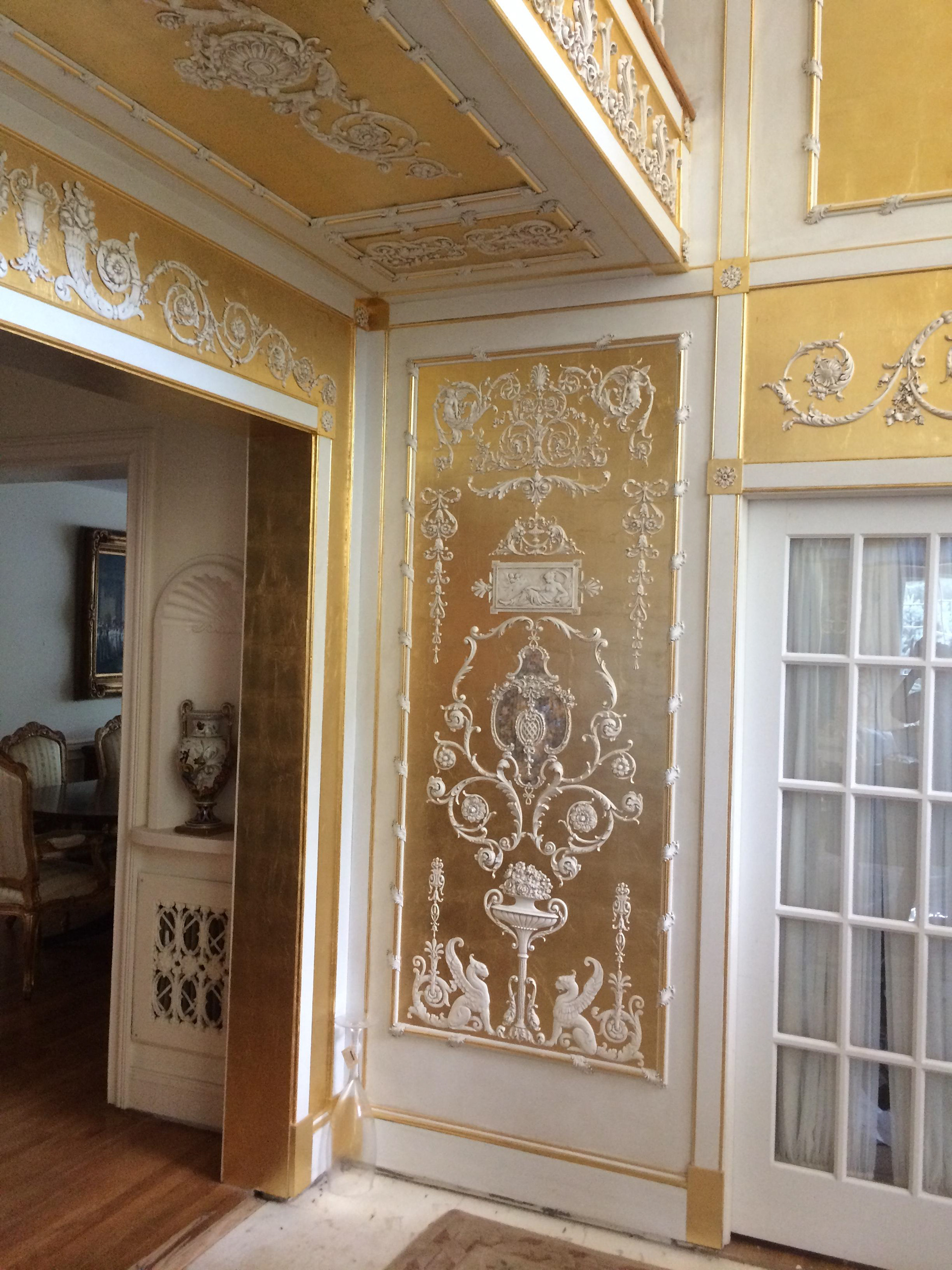 Plaster Molding over Gold Leaf 