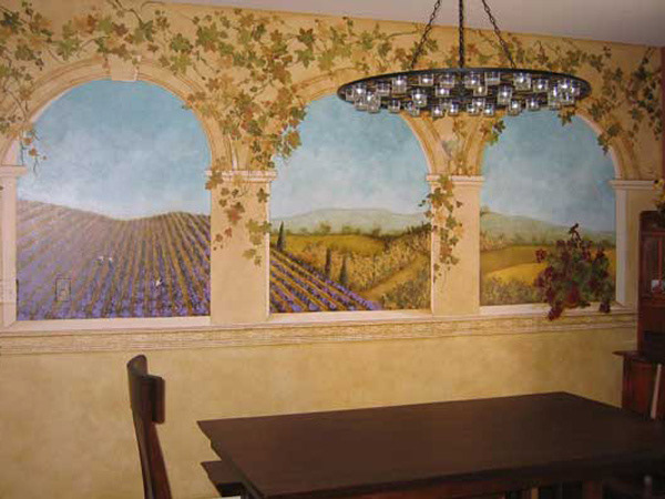 Italian Landscape window Mural