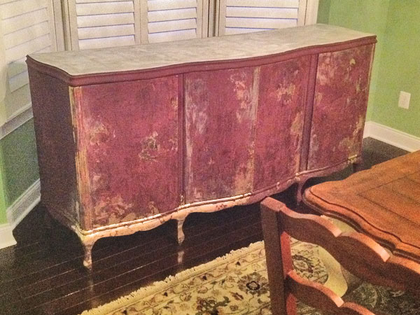 Custom painted cabinet