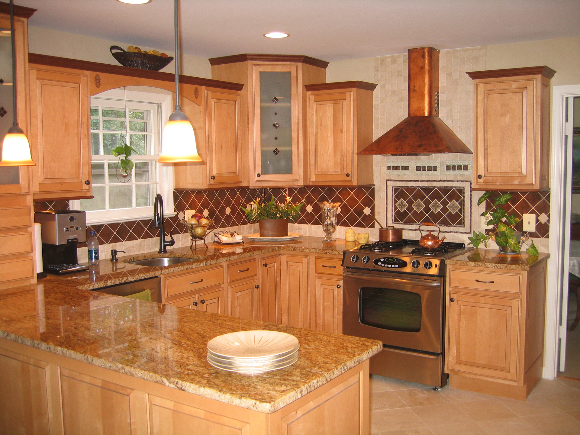 Kitchen renovation with copper accents