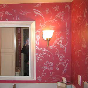 Silver Metallic over Pink