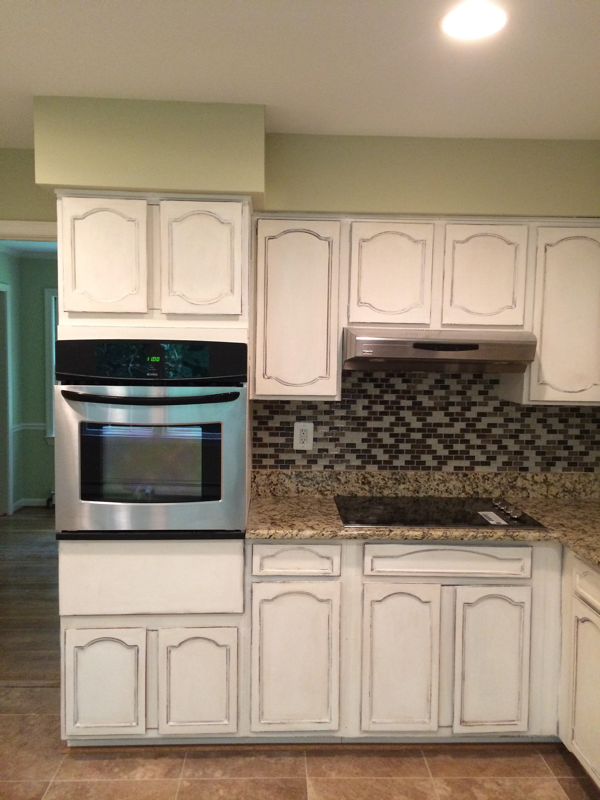 cream distressed glaze