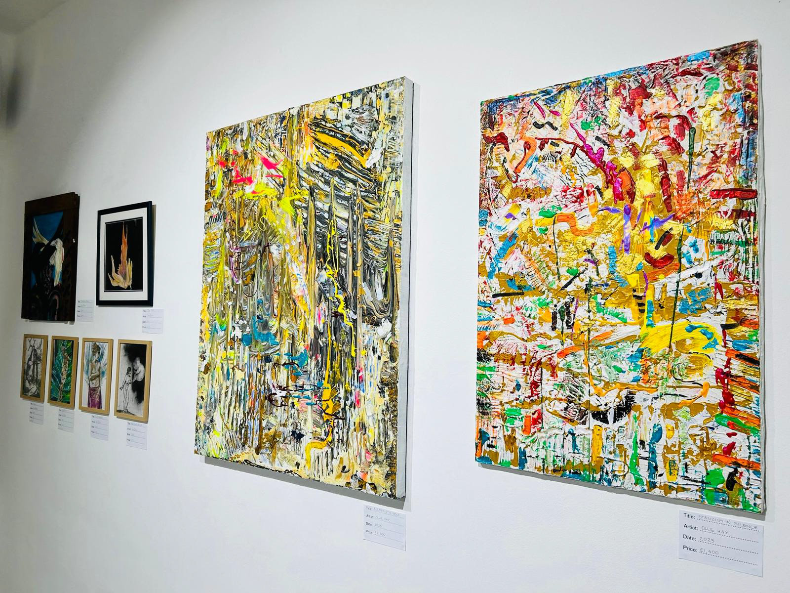  Abstract artwork by Ollie Hay displayed at the Clear Canvas Vol. 1 Exhibition
