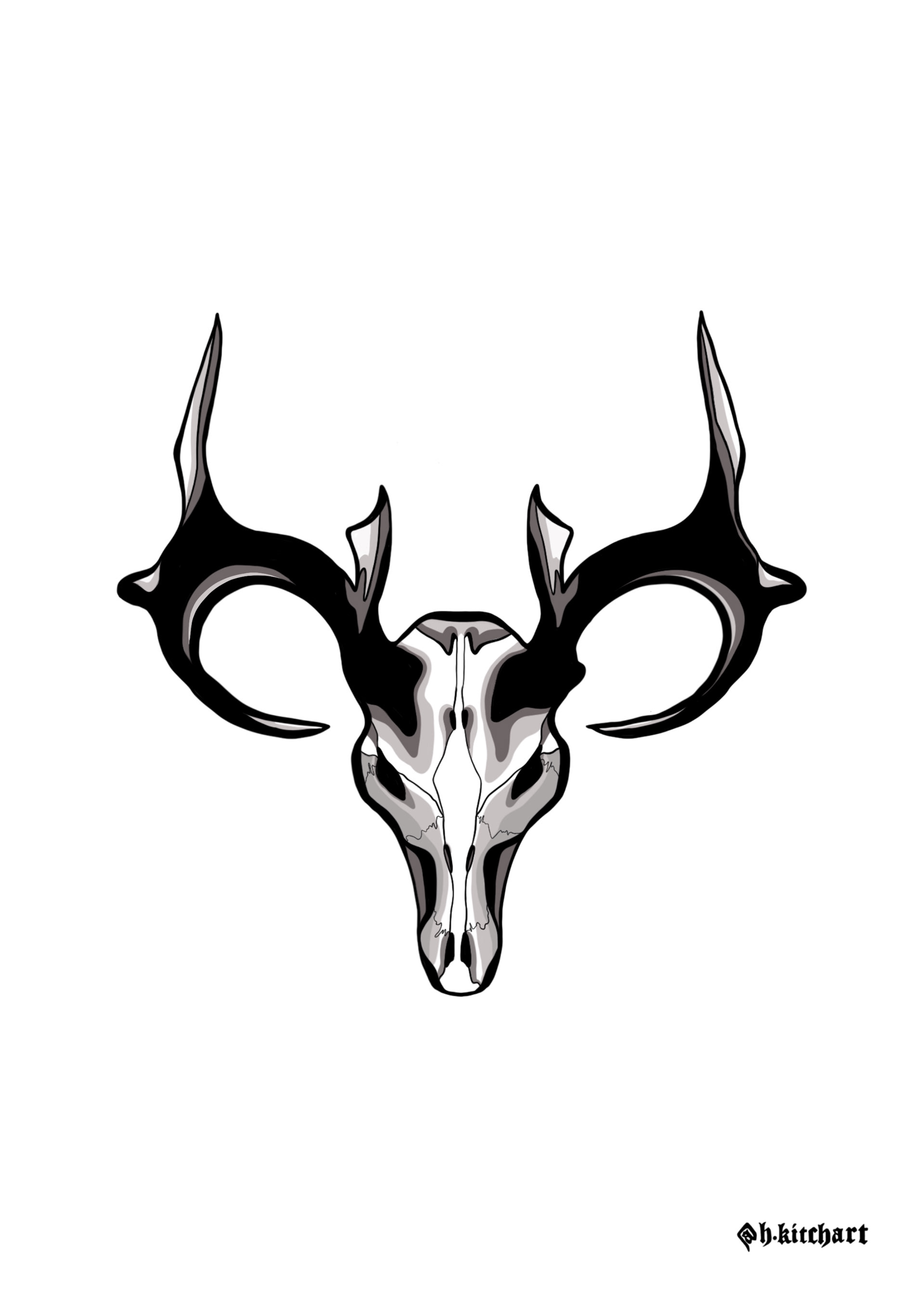 "Ram Skull" - Digital Print