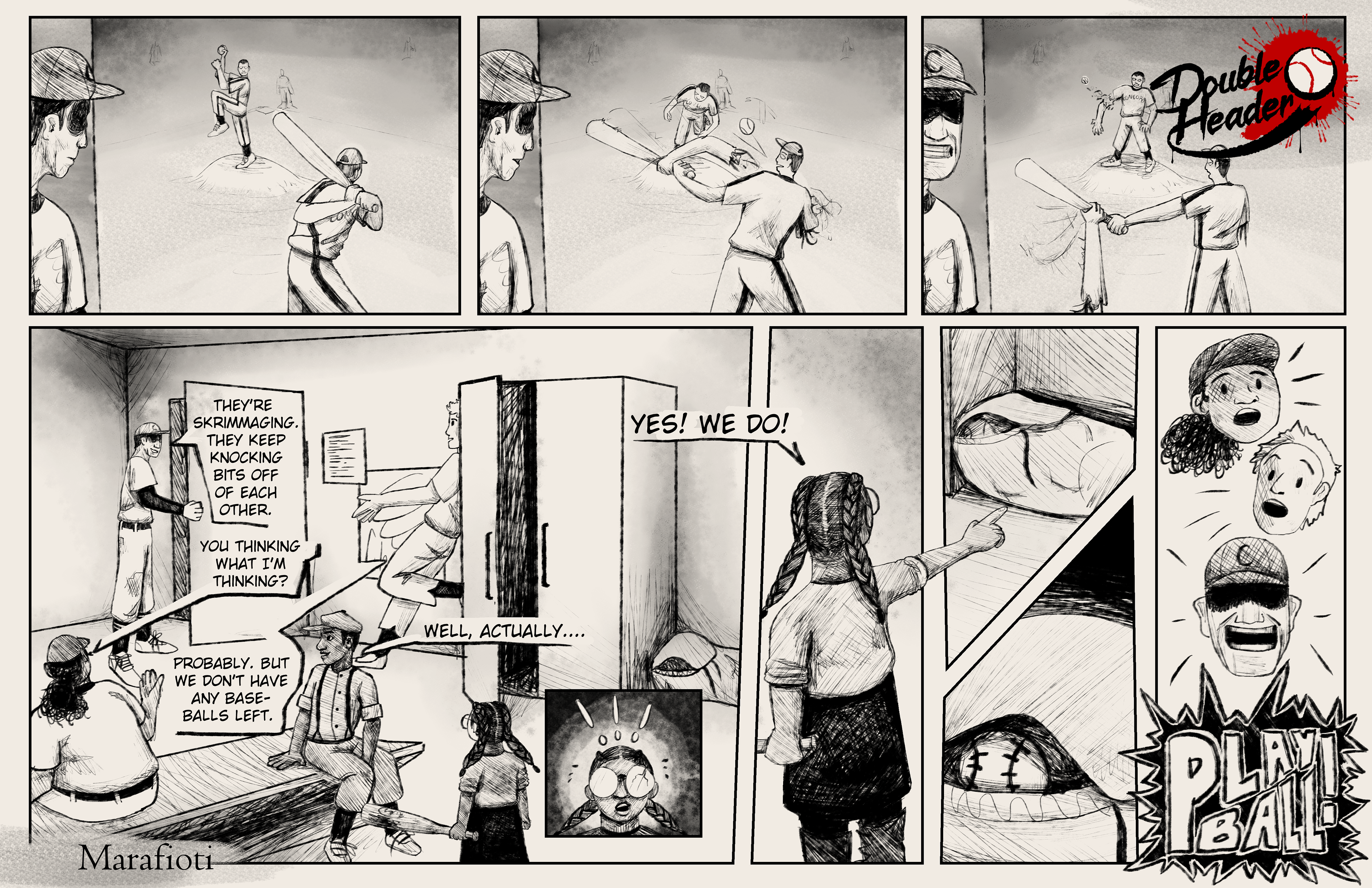 Practice on how the actual comic might look.