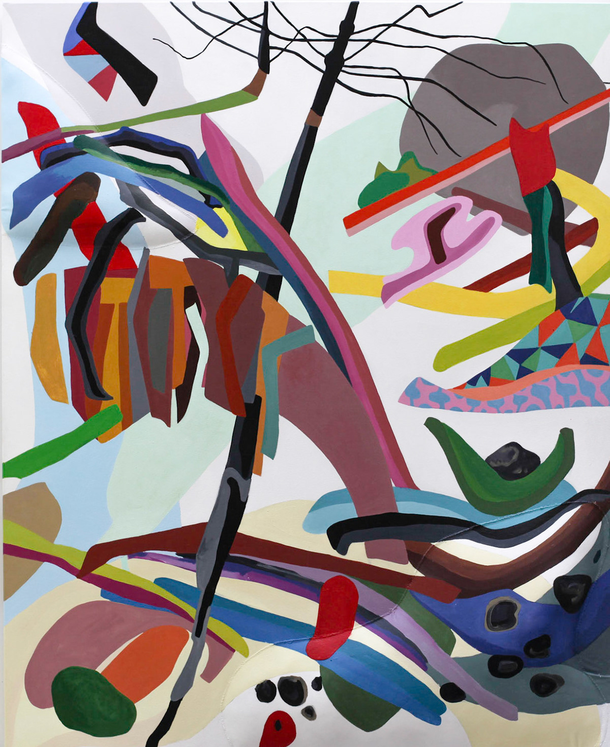 Structure du chaos 8, 2022, acrylique sur toile, divers, 100 x 82 x 10 cm