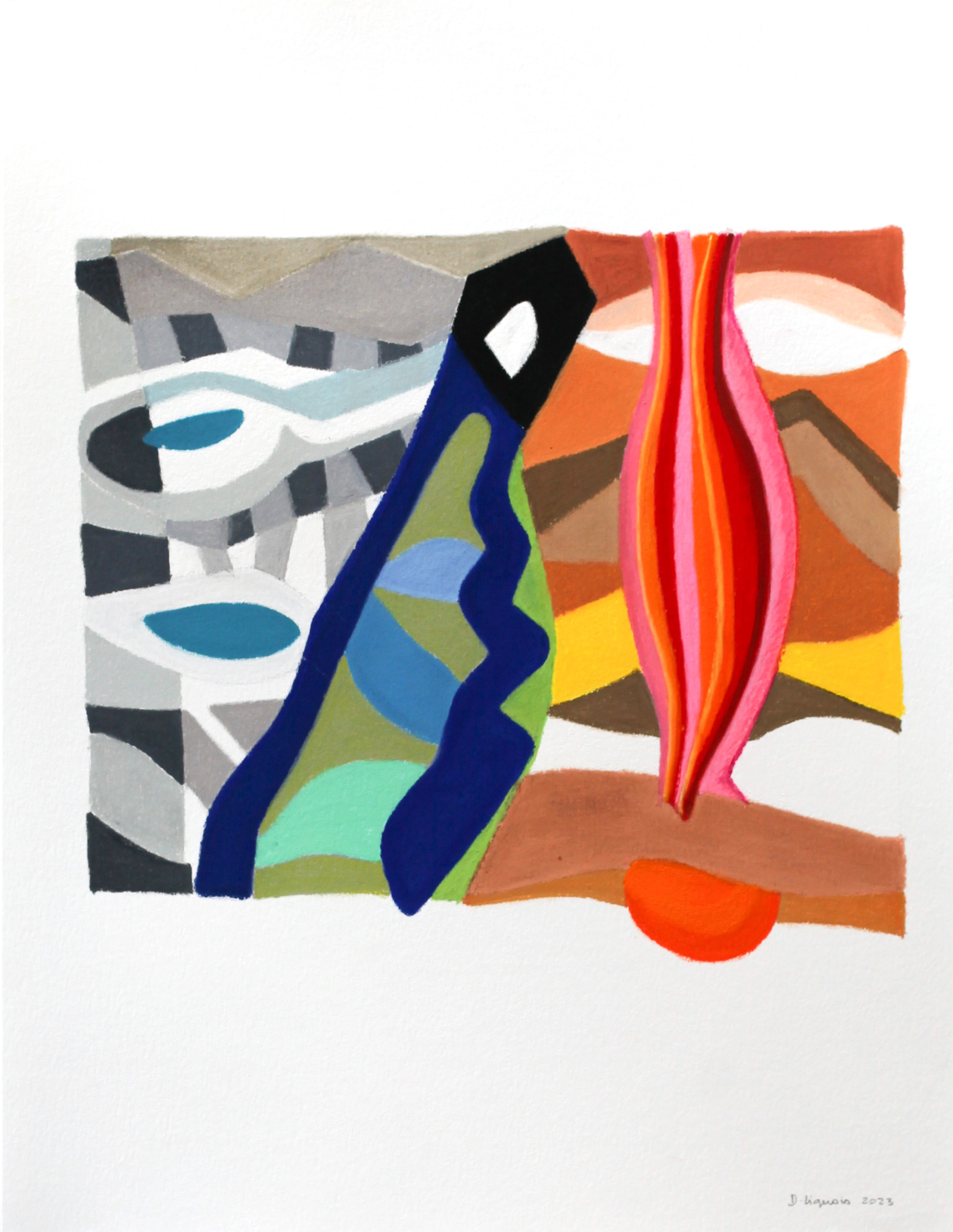 Pastel sur papier, 65 x 30 cm, 2023
