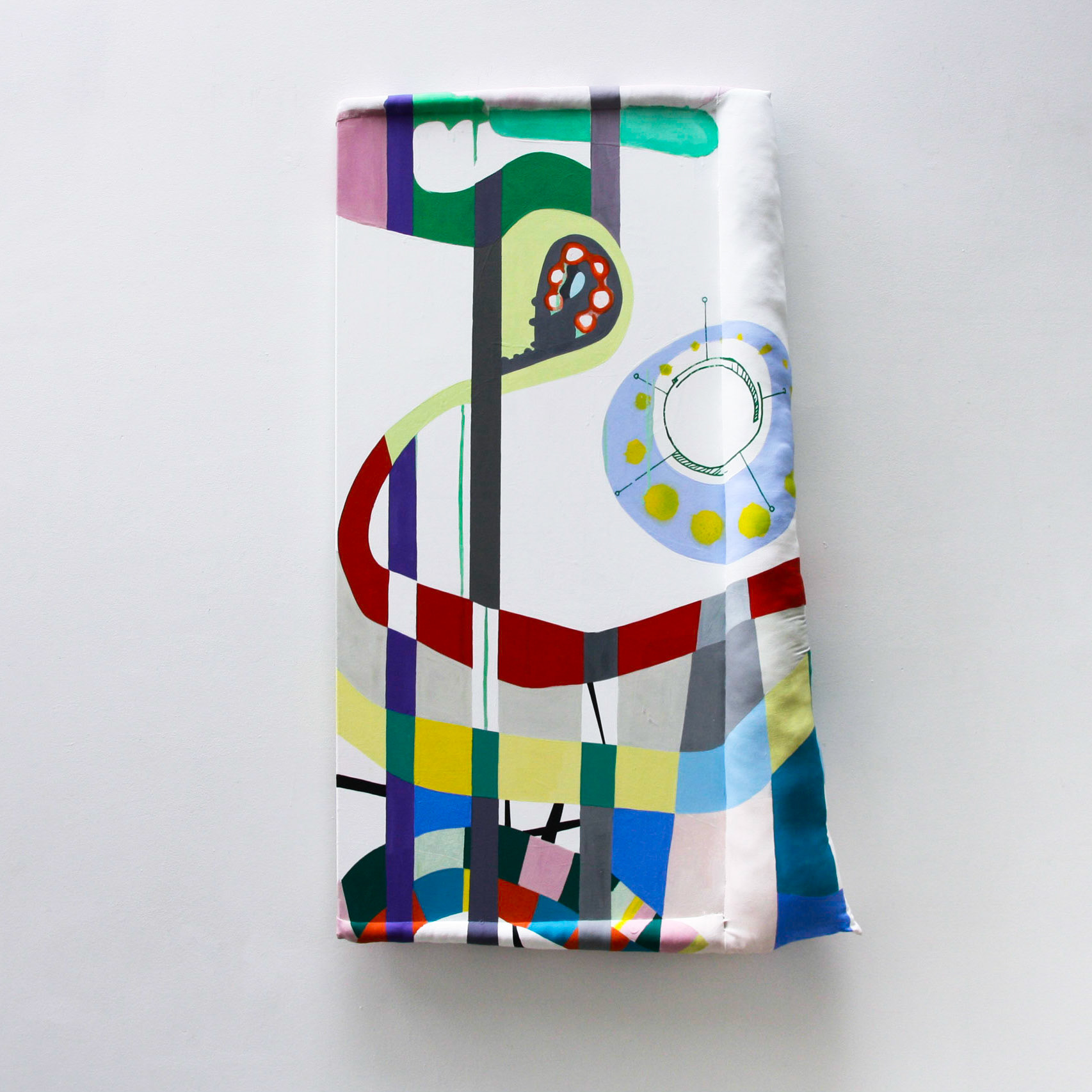 Petite planète, 2018, acrylique sur toile, divers, 105 x 56 x 10 cm