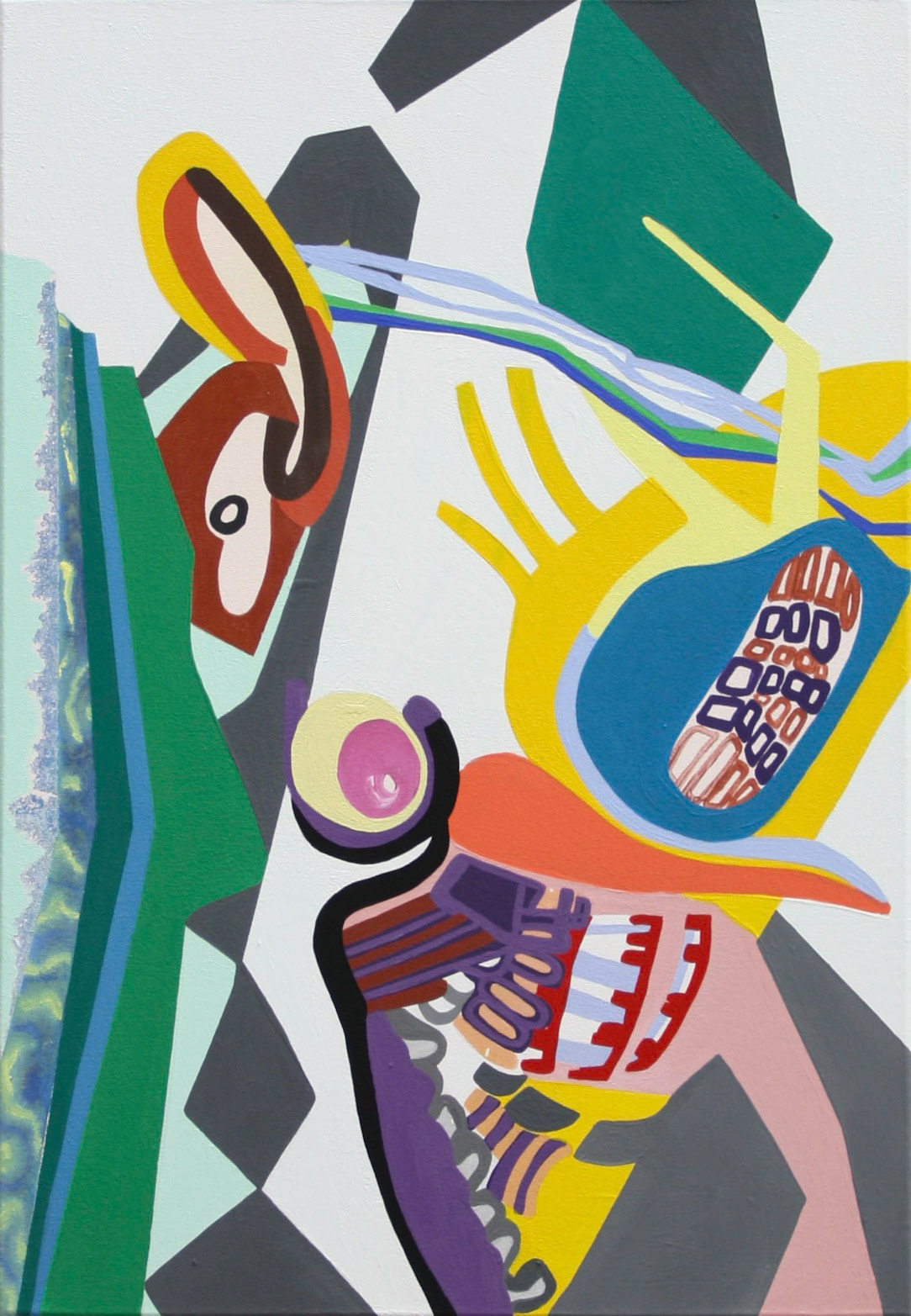 Une sorte d'oiseau, 2018, acrylique sur toile, 55 x 33 cm