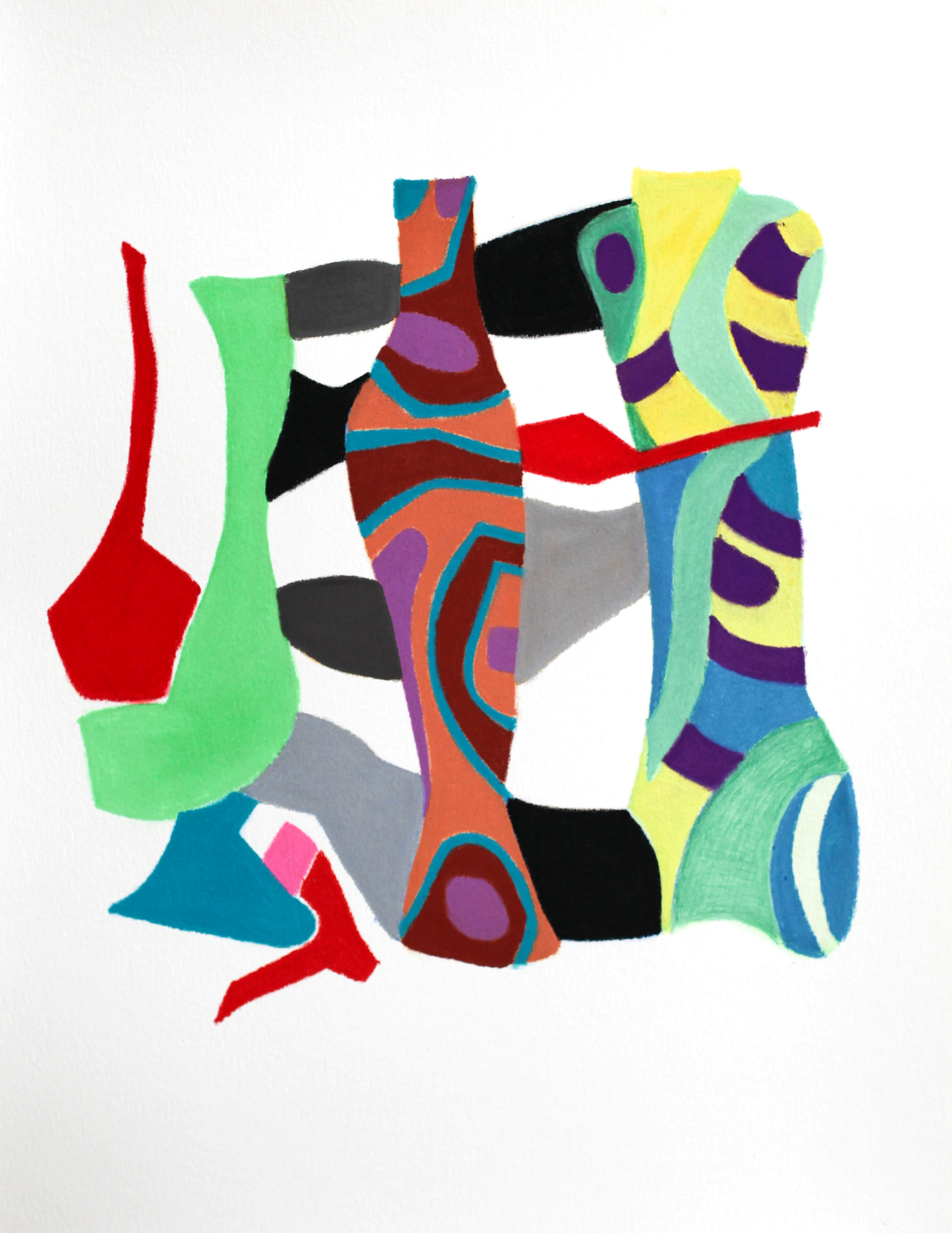 Pastel sur papier, 65 x 30 cm, 2023