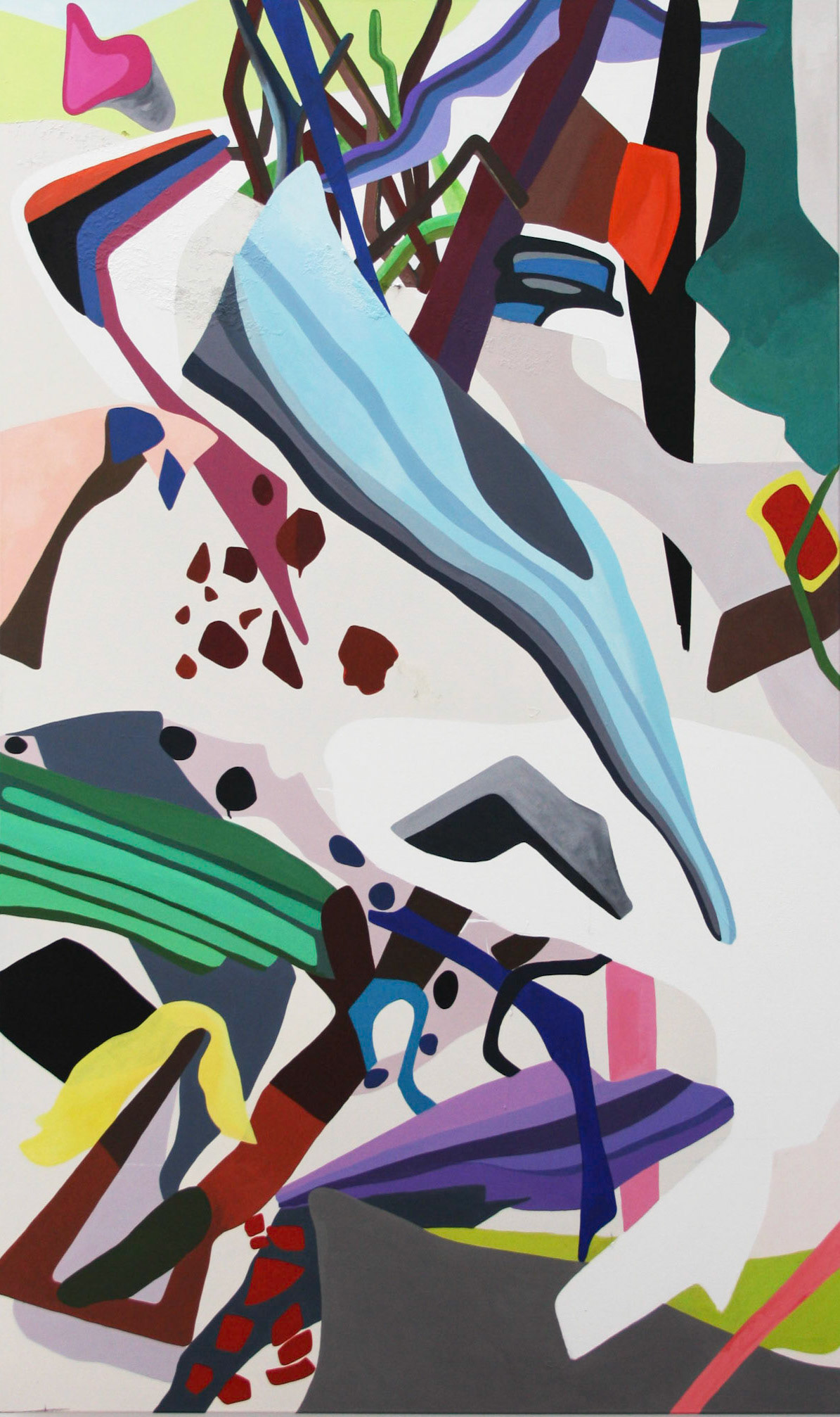 Structure du chaos 1, 2021, acrylique sur toile, divers, 200 x 116 cm