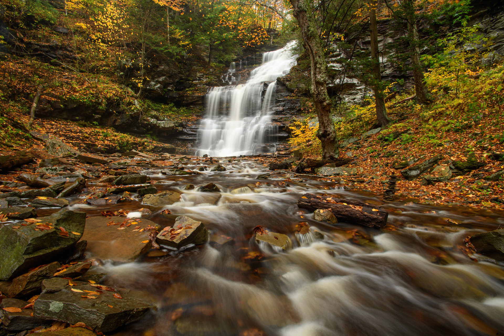 22 October 2016: Ricketts Glen State Park in Pennsylvania.