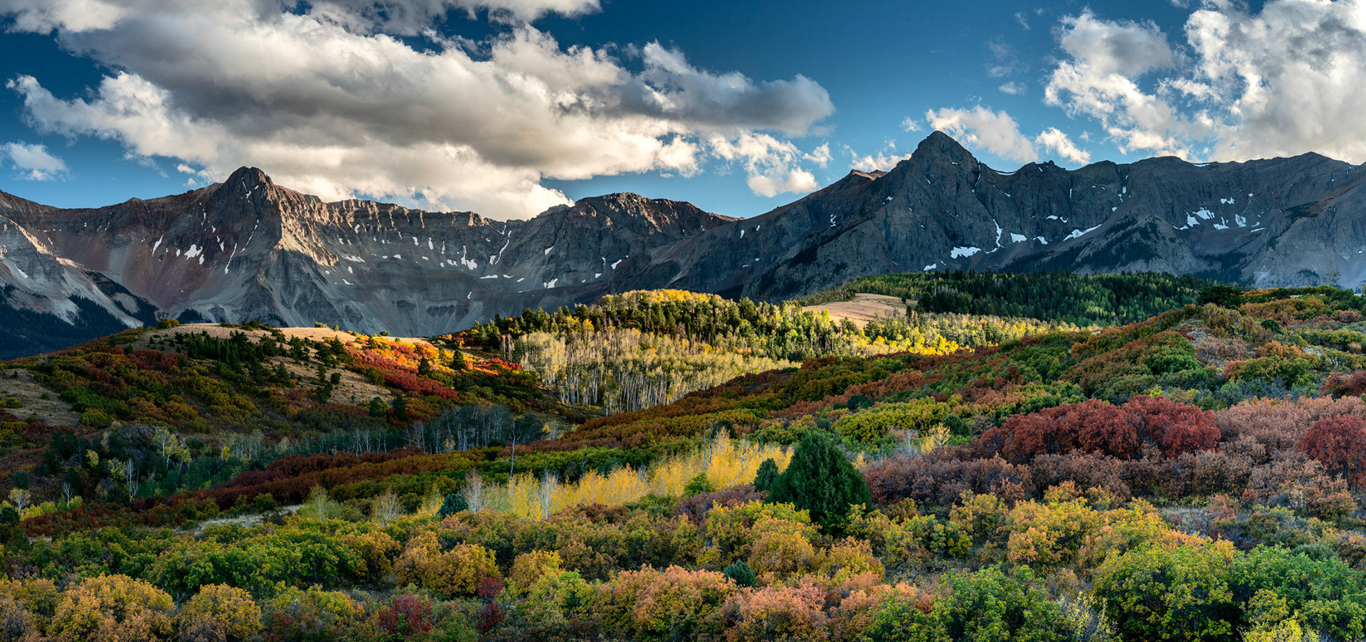 28 September 2019: Sunset at Dallas Divide in Colorado